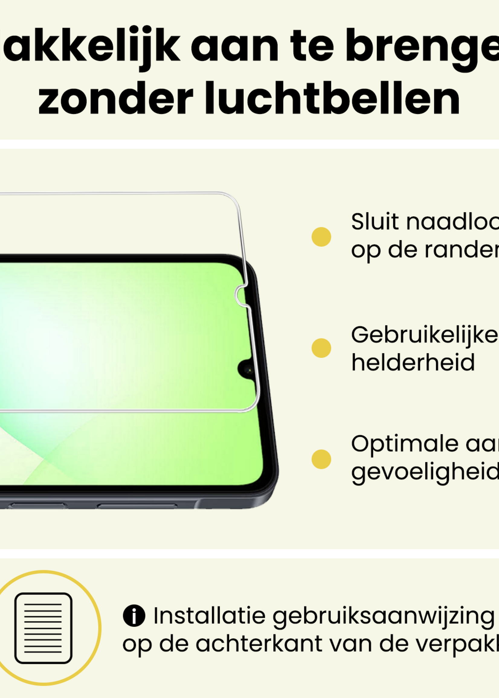 LUQ LUQ Samsung Galaxy A07 4G Screenprotector Glas - 3 PACK