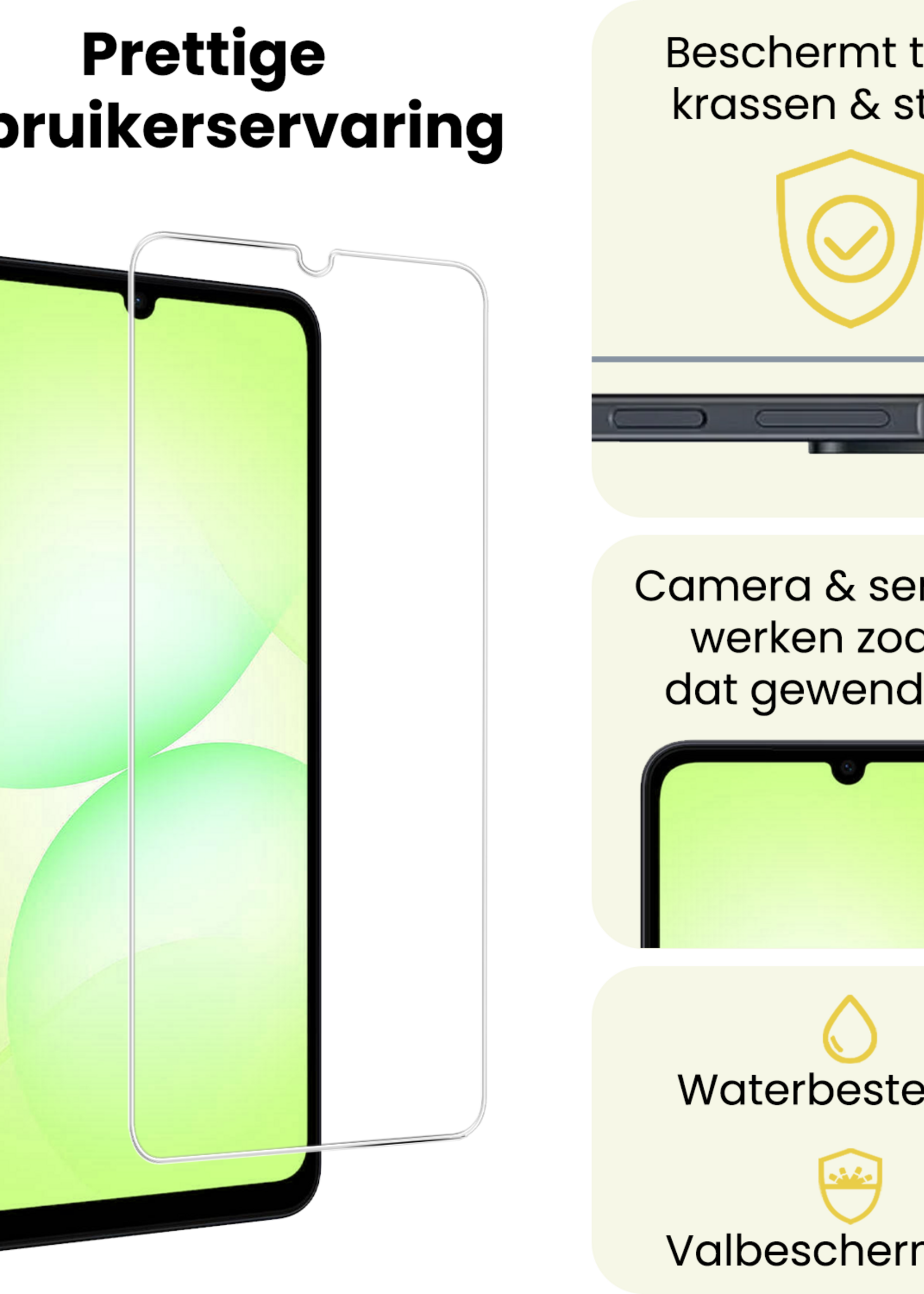 LUQ LUQ Samsung Galaxy A07 4G Screenprotector Glas - 3 PACK