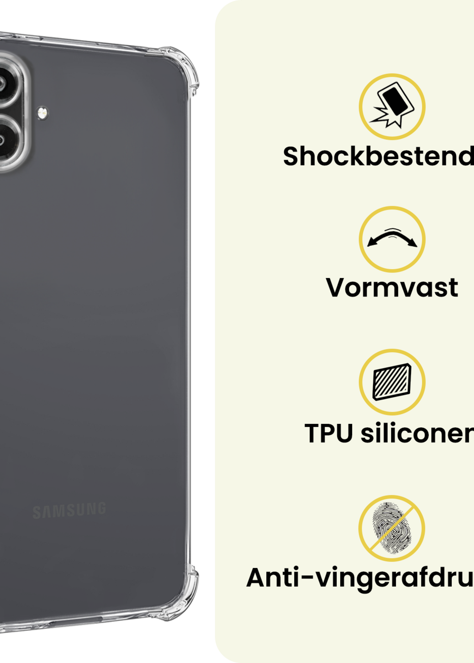 LUQ LUQ Samsung Galaxy A07 4G Hoesje Shockproof Met Screenprotector