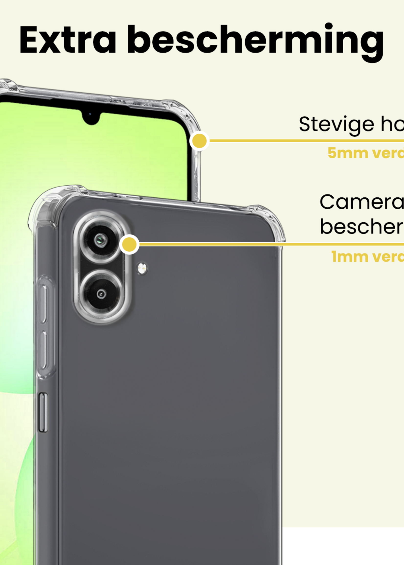 LUQ LUQ Samsung Galaxy A07 4G Hoesje Shockproof Met 2x Screenprotector