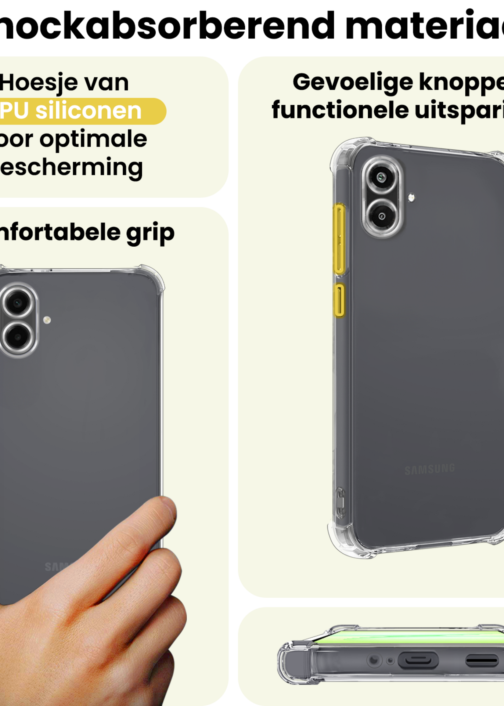 LUQ LUQ Samsung Galaxy A07 4G Hoesje Shockproof Met 2x Screenprotector