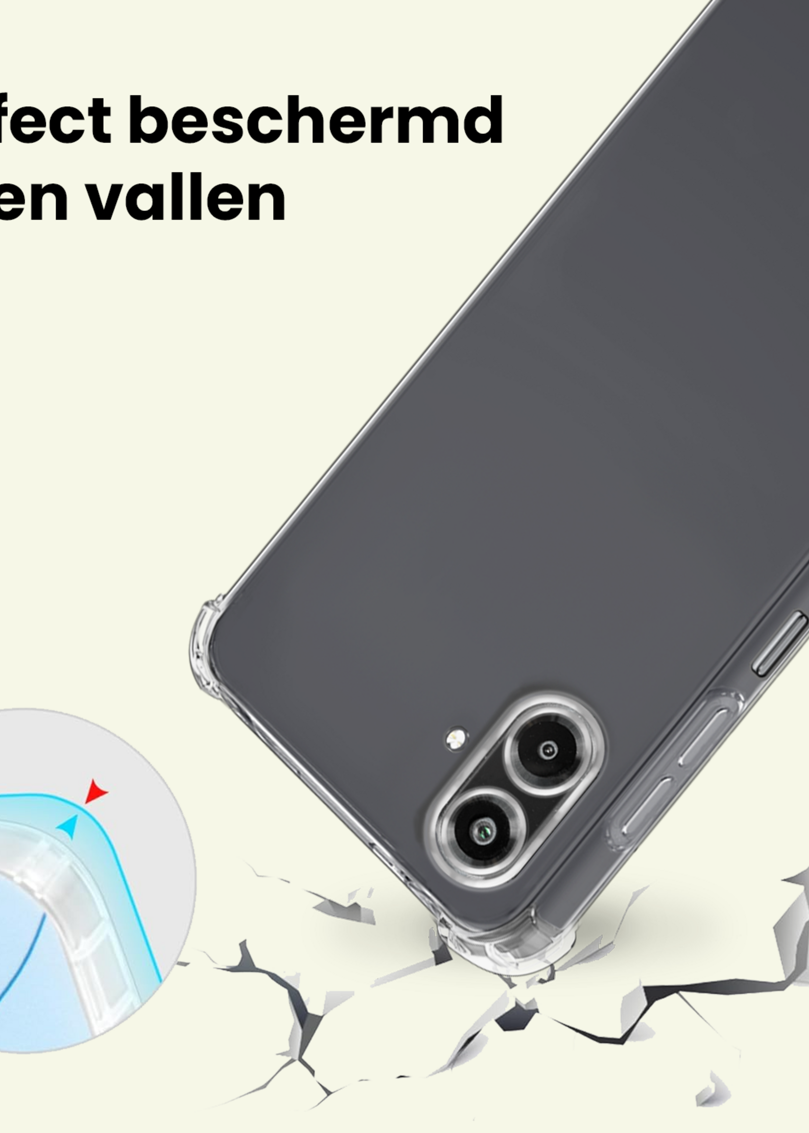 LUQ LUQ Samsung Galaxy A07 4G Hoesje Shockproof Met 2x Screenprotector