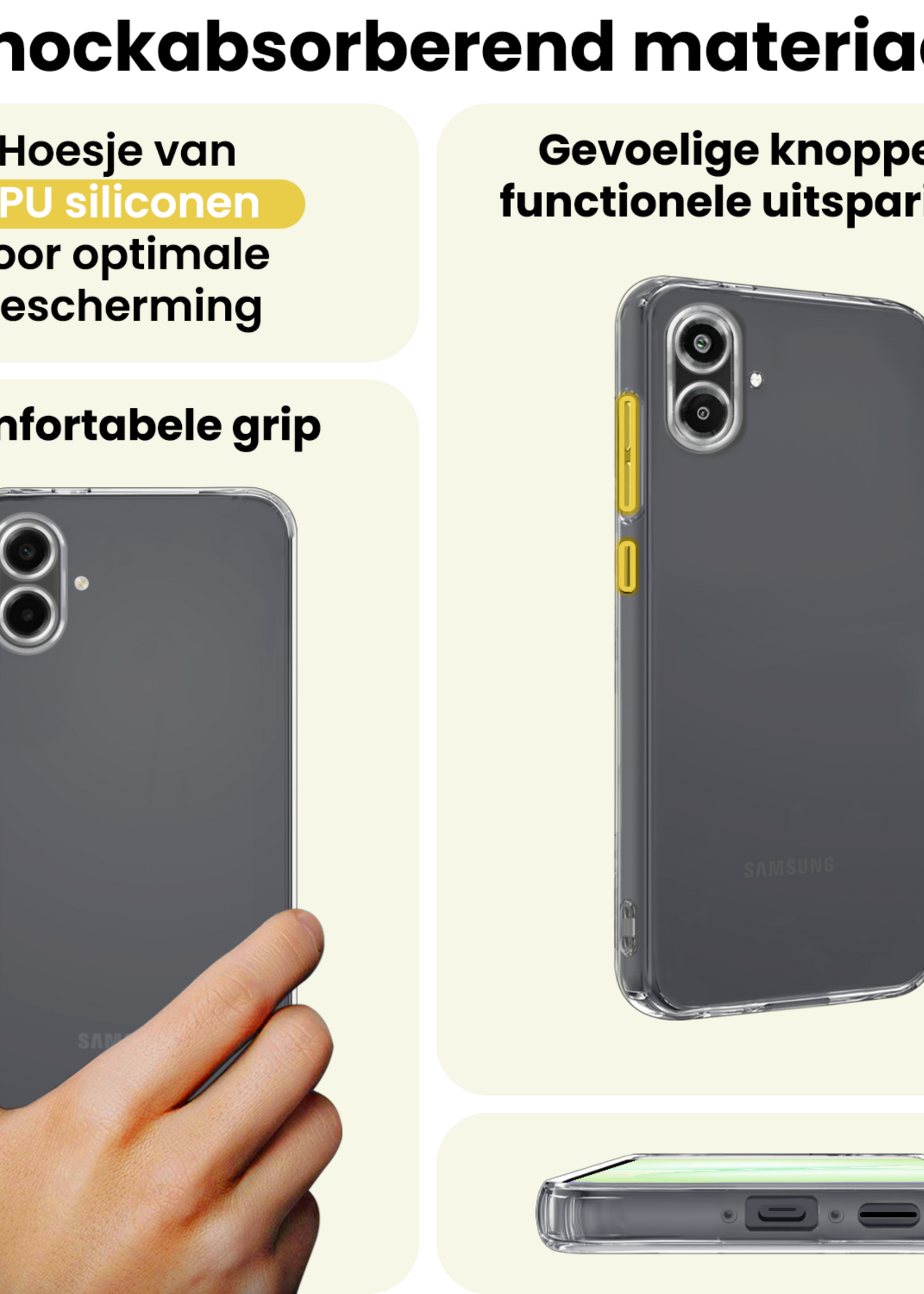 LUQ LUQ Samsung Galaxy A07 4G Hoesje Siliconen - Transparant - 2 PACK