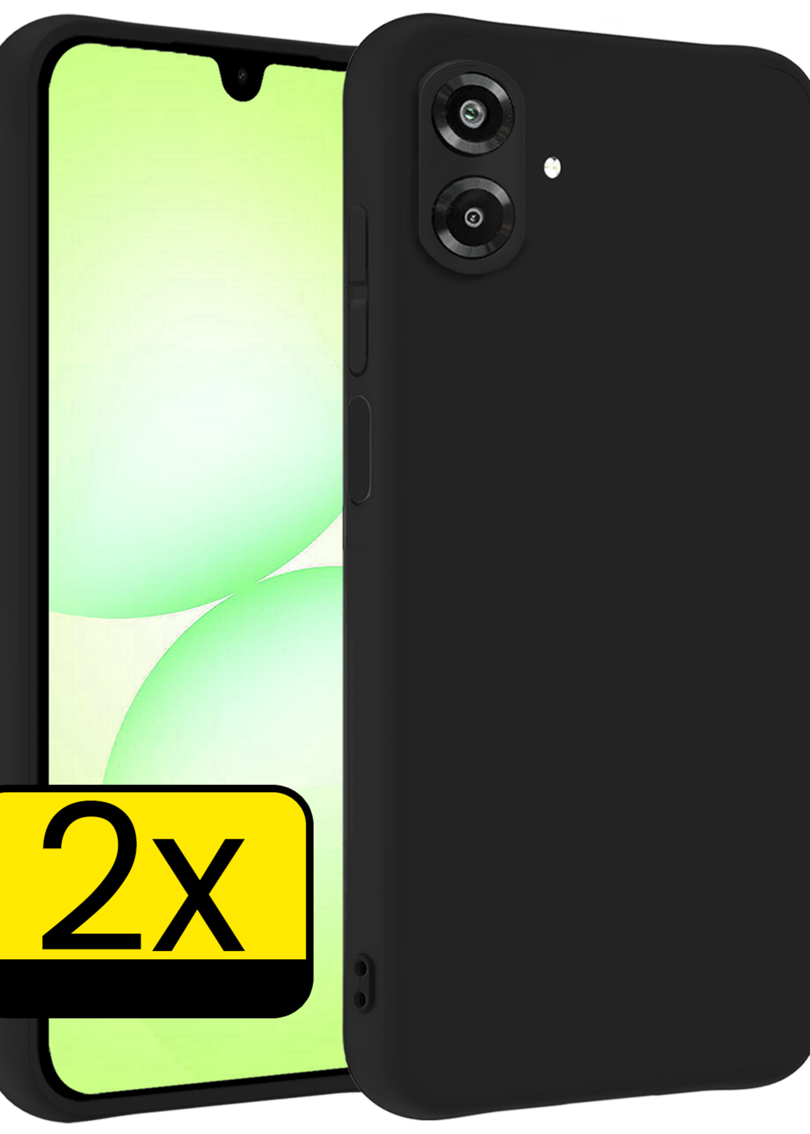 LUQ LUQ Samsung Galaxy A07 4G Hoesje Siliconen - Zwart - 2 PACK