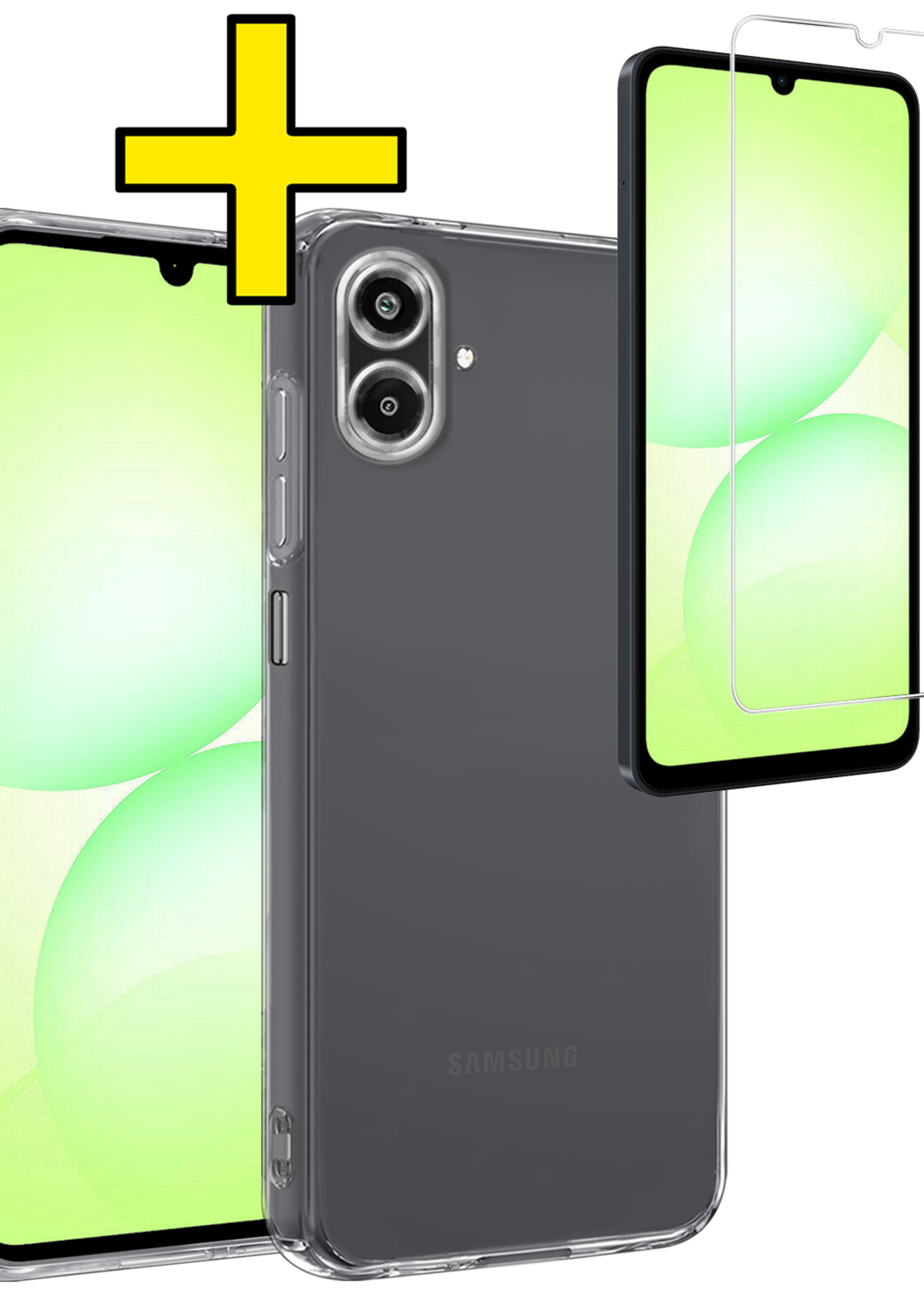 LUQ LUQ Samsung Galaxy A07 4G Hoesje Siliconen Met Screenprotector - Transparant