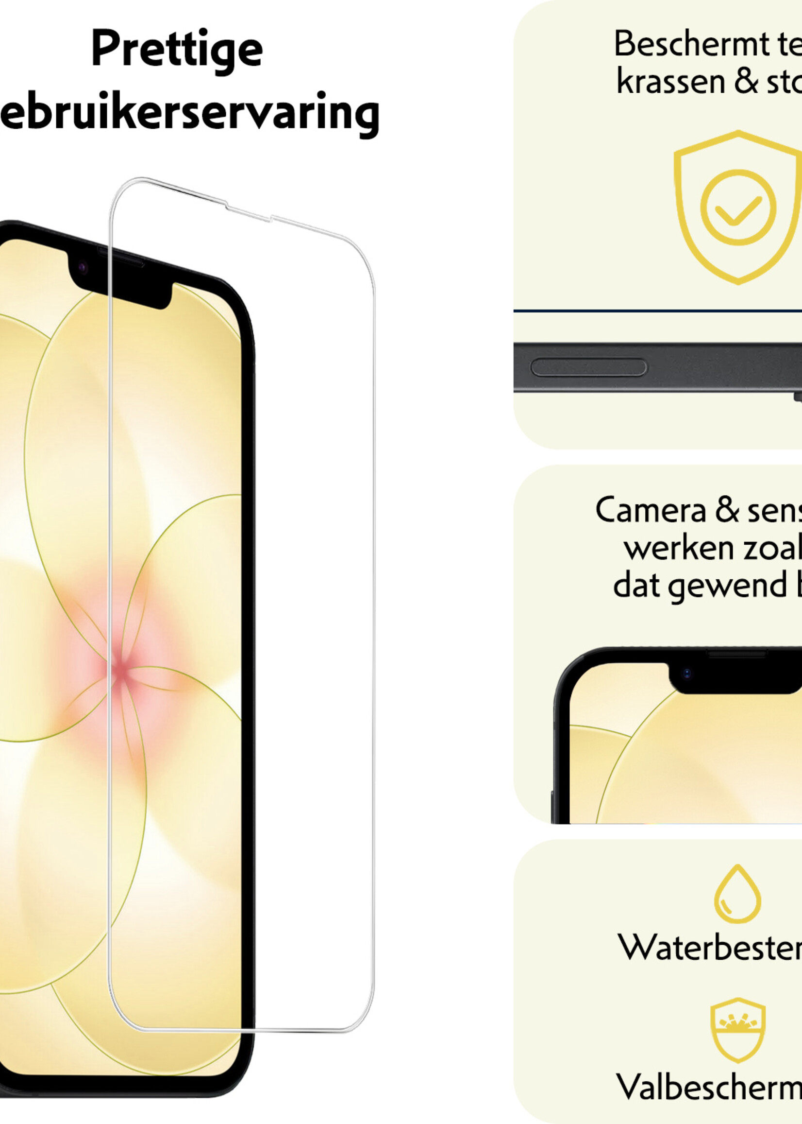 LUQ LUQ iPhone 17e Screenprotector Met Installatieframe - 3 PACK