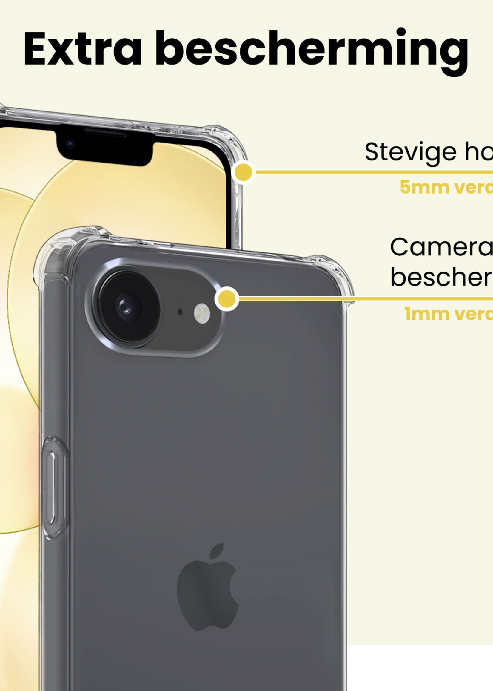 LUQ LUQ iPhone 17e Hoesje Shockproof - Transparant - 2 PACK