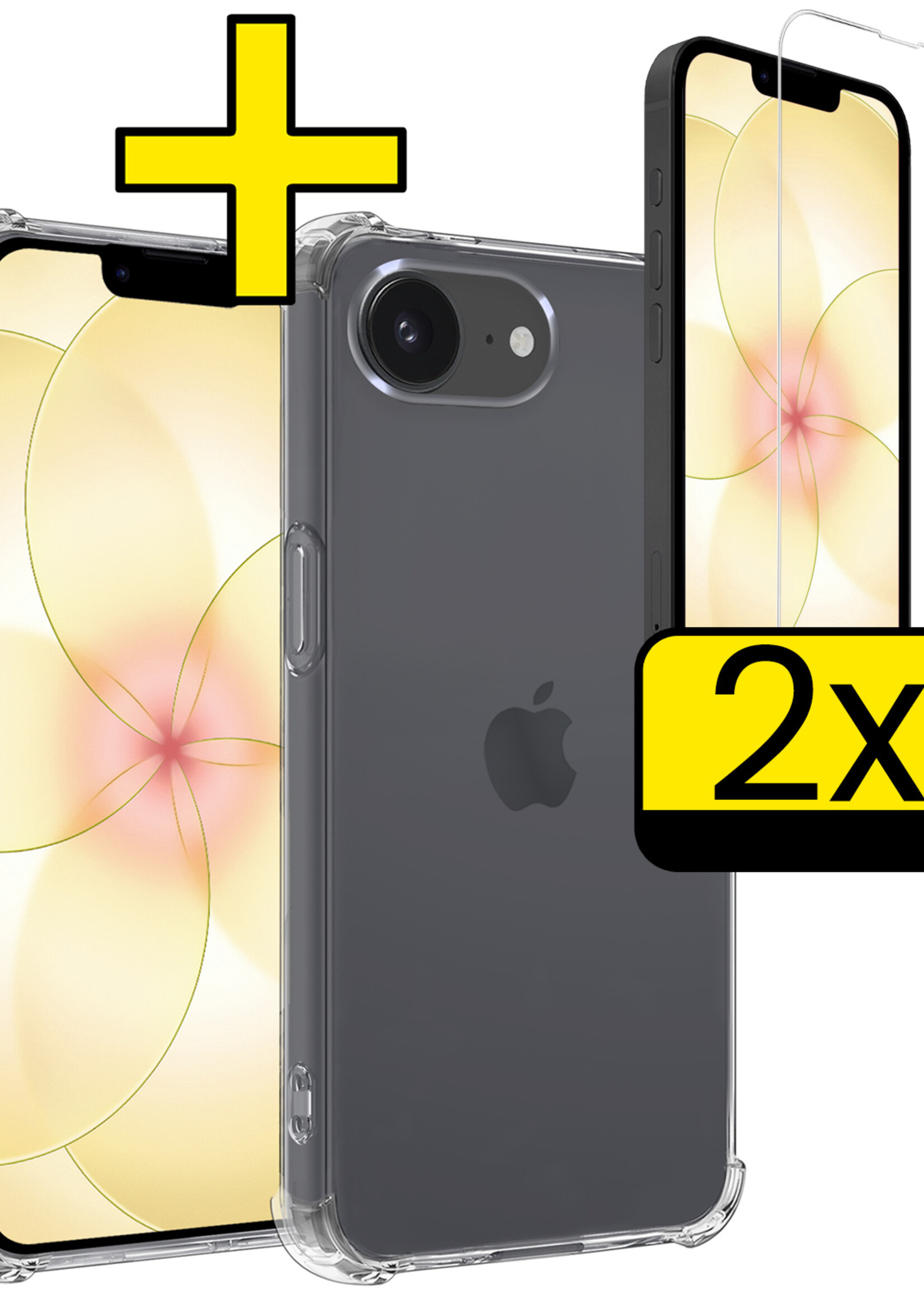 LUQ LUQ iPhone 17e Hoesje Shockproof Met 2x Screenprotector Met Dichte Notch
