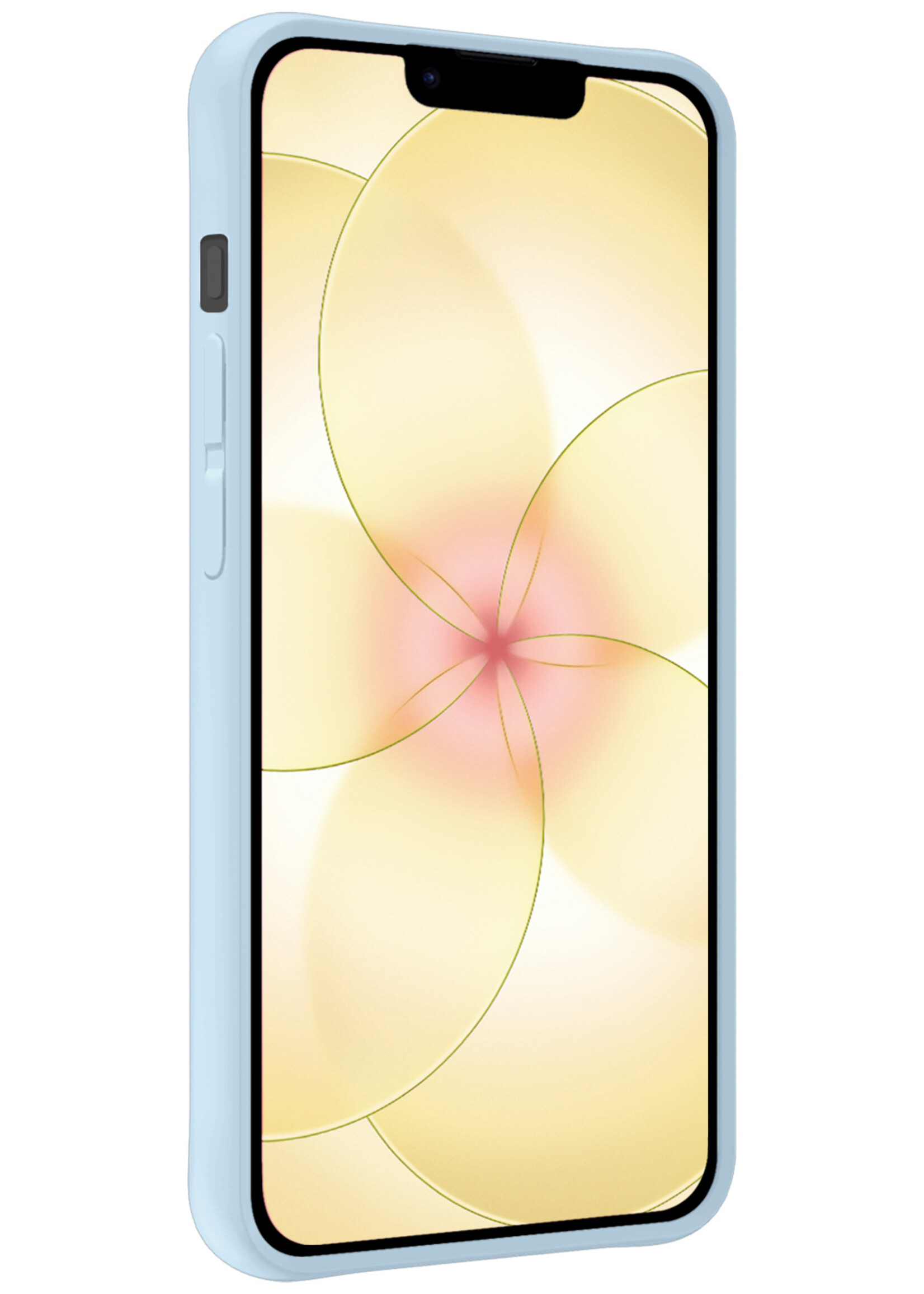 LUQ LUQ iPhone 17e Hoesje Siliconen Met Screenprotector Met Dichte Notch - Lichtblauw