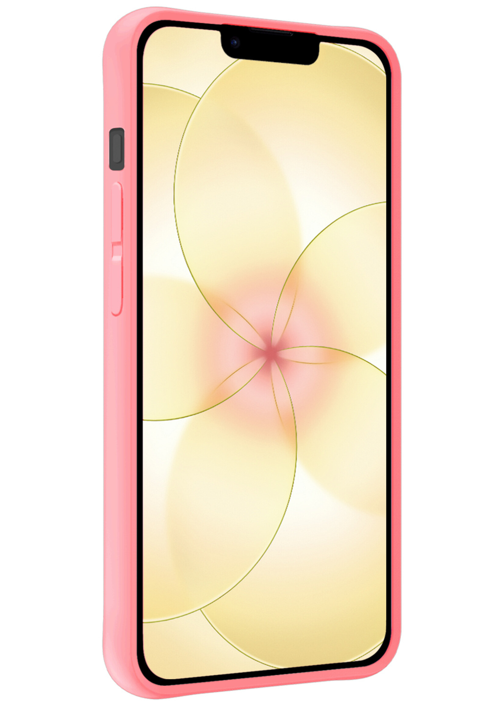 LUQ LUQ iPhone 17e Hoesje Siliconen Met Screenprotector Met Dichte Notch - Lichtroze