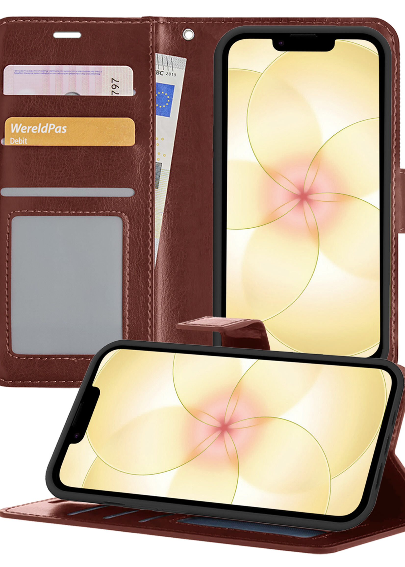 LUQ LUQ iPhone 17e Hoesje Bookcase - Bruin