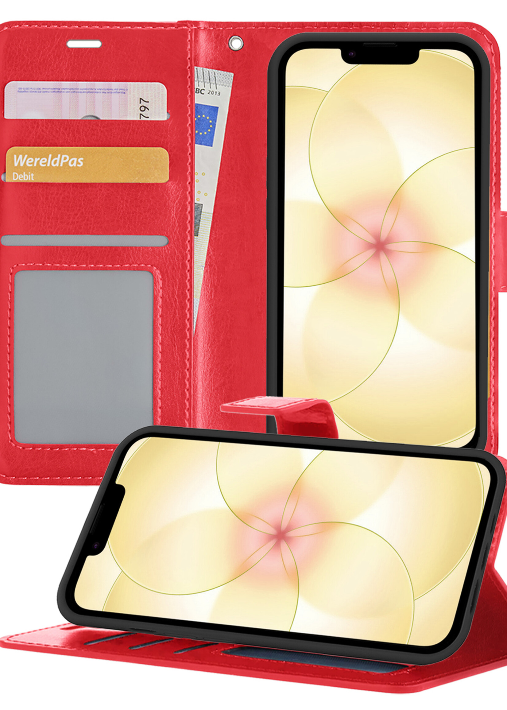 LUQ LUQ iPhone 17e Hoesje Bookcase - Rood