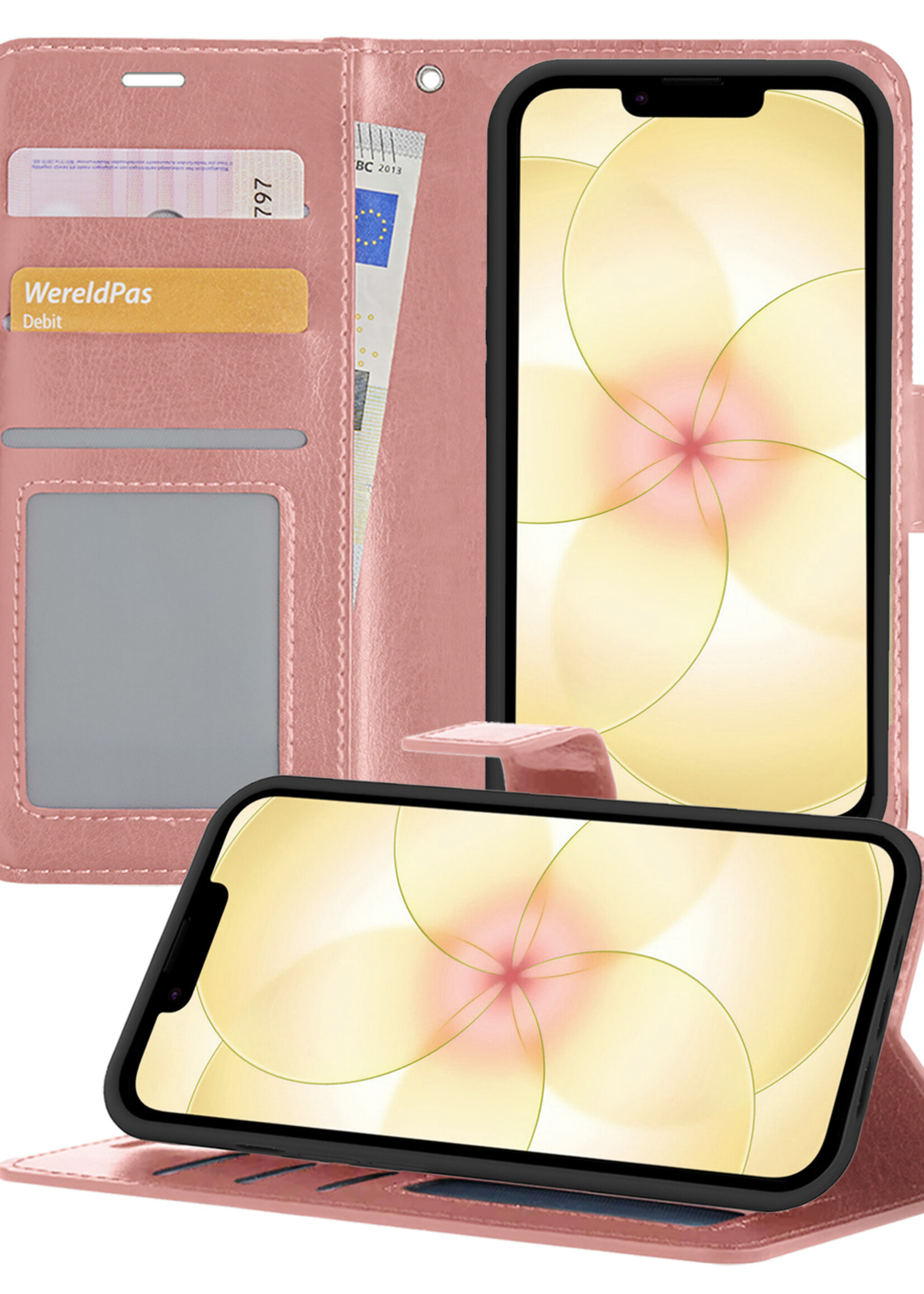 LUQ LUQ iPhone 17e Hoesje Bookcase - Rose Goud