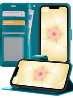 LUQ LUQ iPhone 17e Hoesje Bookcase - Turquoise