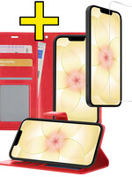 LUQ LUQ iPhone 17e Hoesje Bookcase Met Screenprotector - Rood