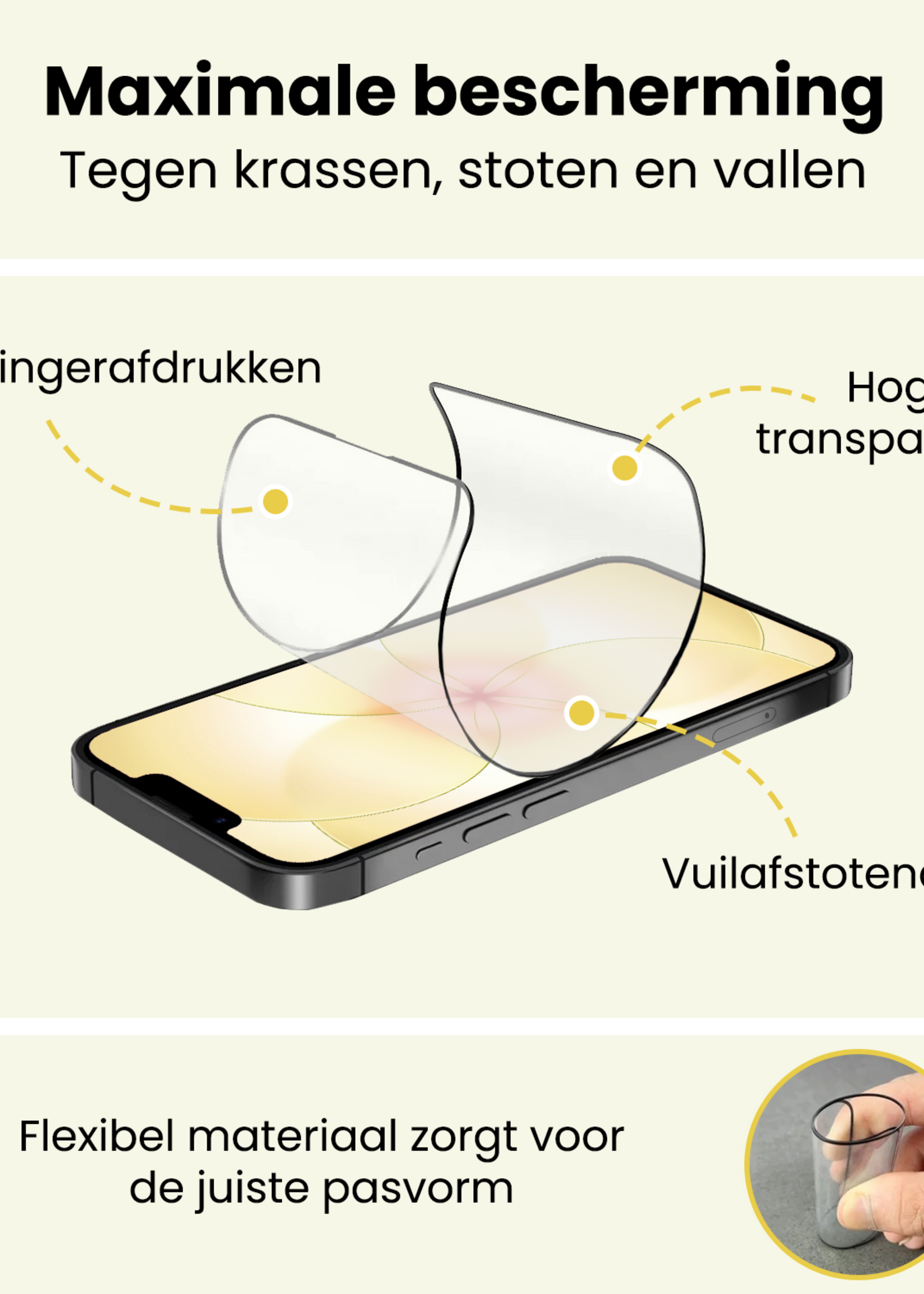 LUQ LUQ iPhone 17e Hybrid Screenprotector - 3 PACK
