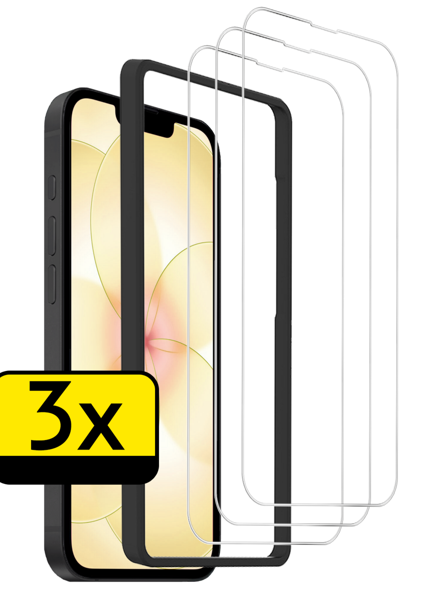 LUQ LUQ iPhone 17e Screenprotector Met Installatieframe - 3 PACK