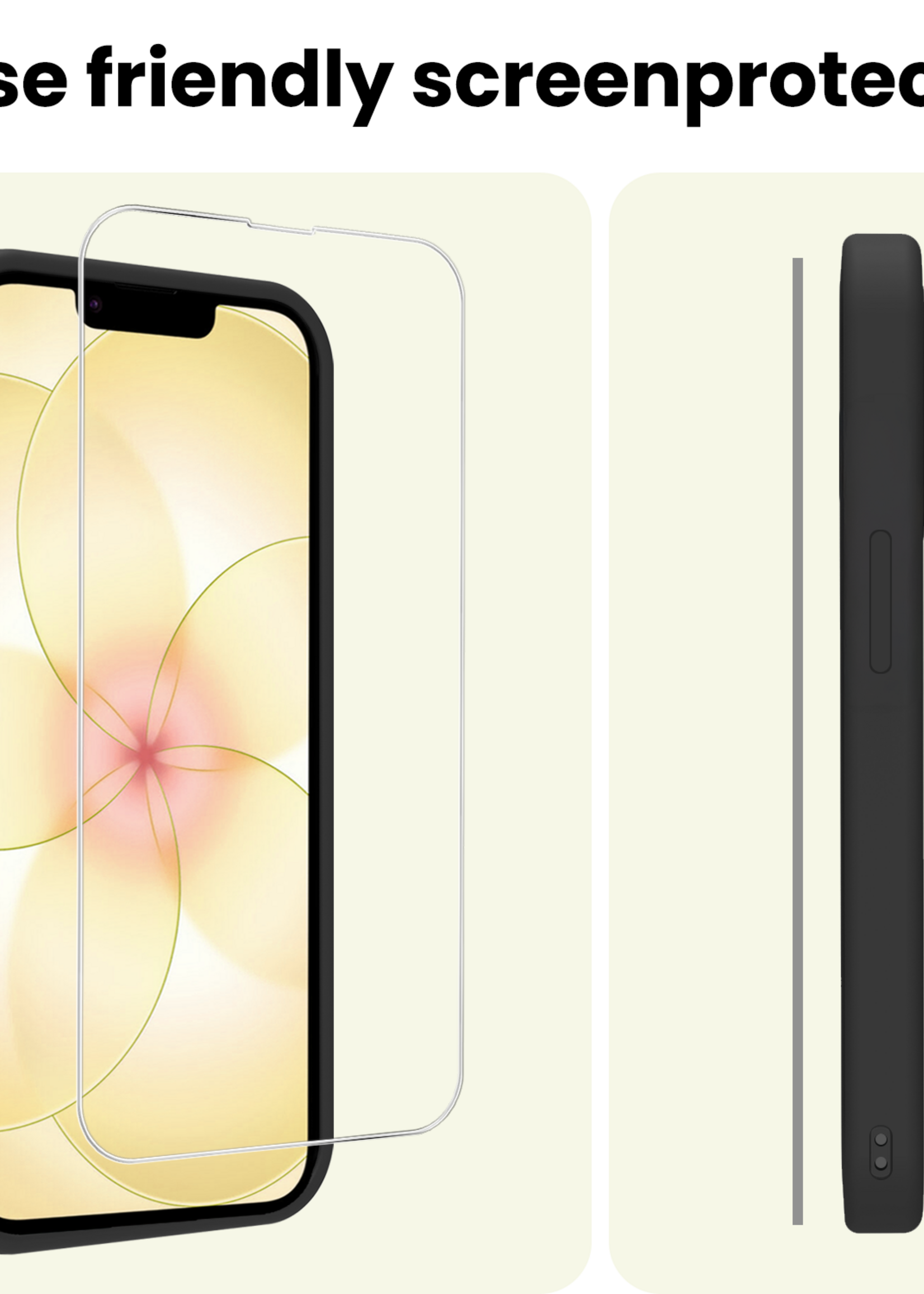 LUQ LUQ iPhone 17e Screenprotector Glas Met Dichte Notch - 2 PACK