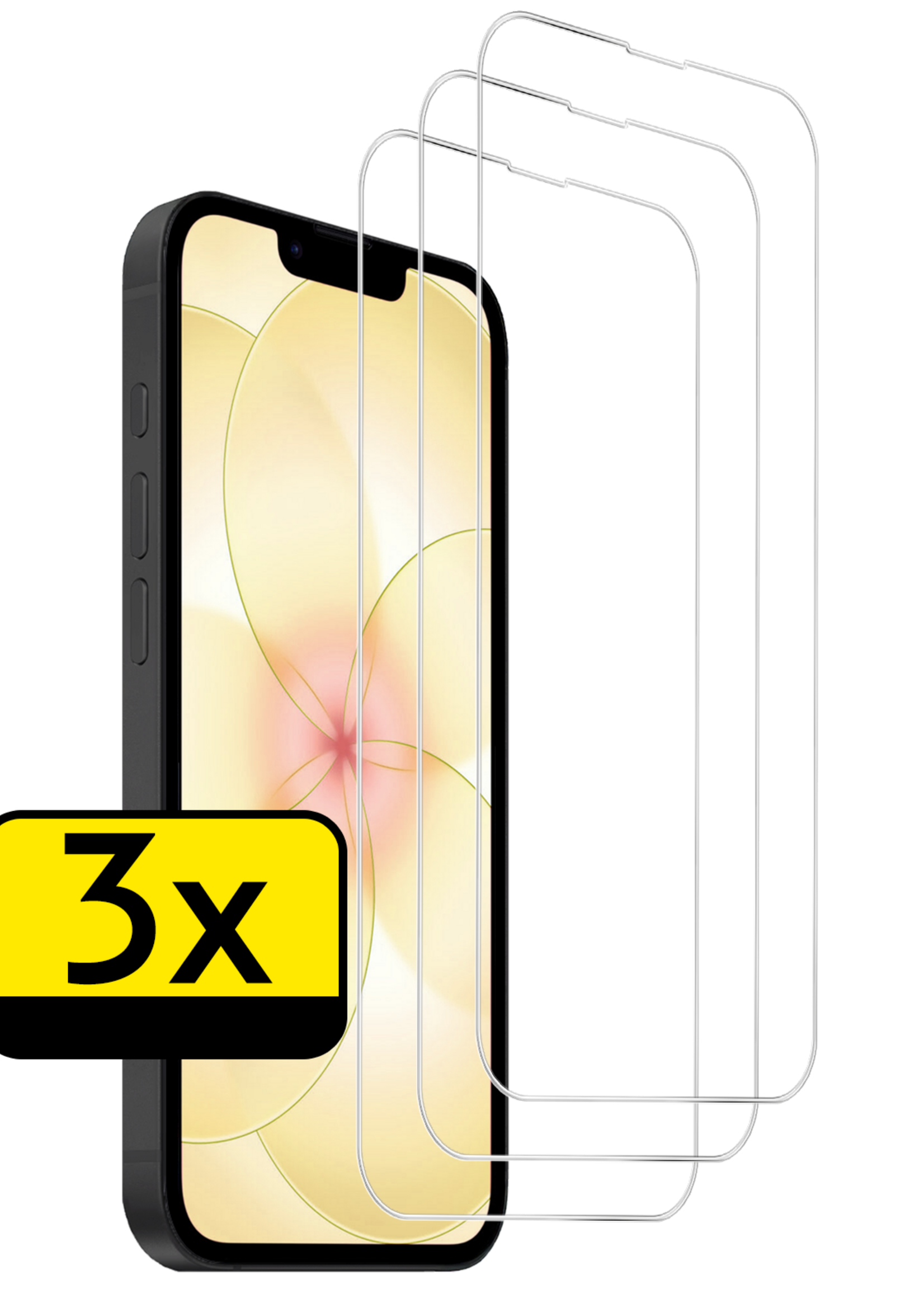 LUQ LUQ iPhone 17e Screenprotector Glas Met Dichte Notch - 3 PACK