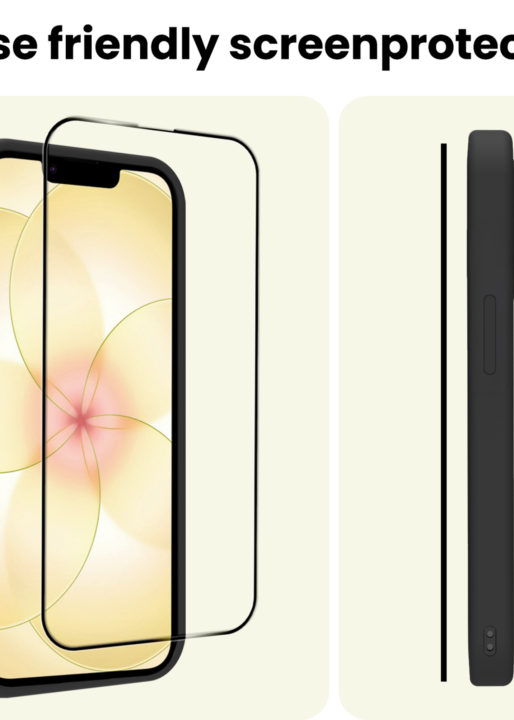LUQ LUQ iPhone 17e Screenprotector Glas Full Cover 2D - 2 PACK