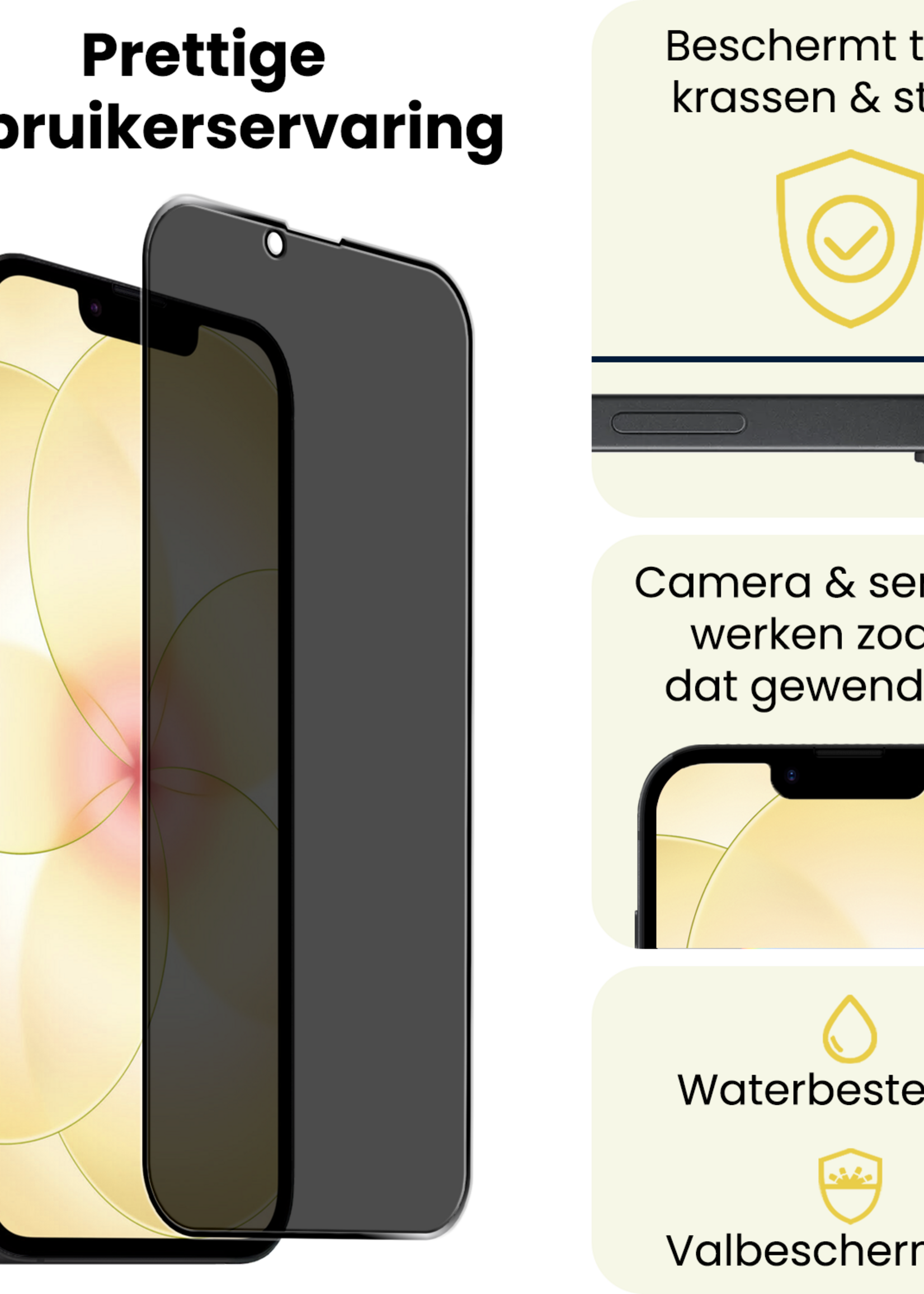 LUQ LUQ iPhone 17e Screenprotector Glas Privacy - 2 PACK