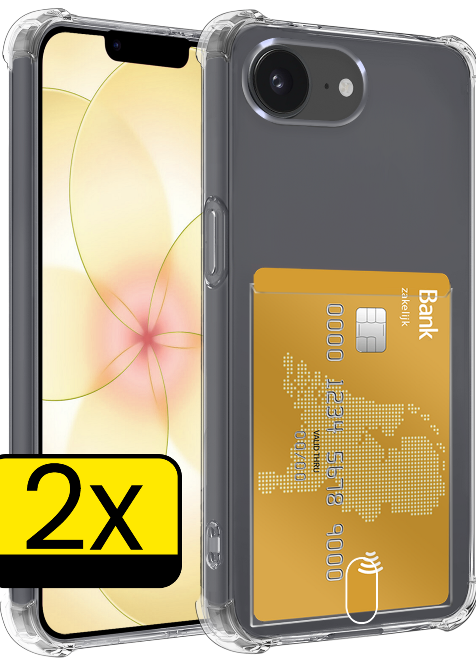 LUQ LUQ iPhone 17e Hoesje Pashouder - 2 PACK