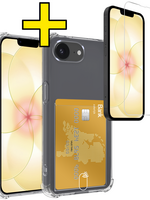 LUQ LUQ iPhone 17e Hoesje Pashouder Met Screenprotector