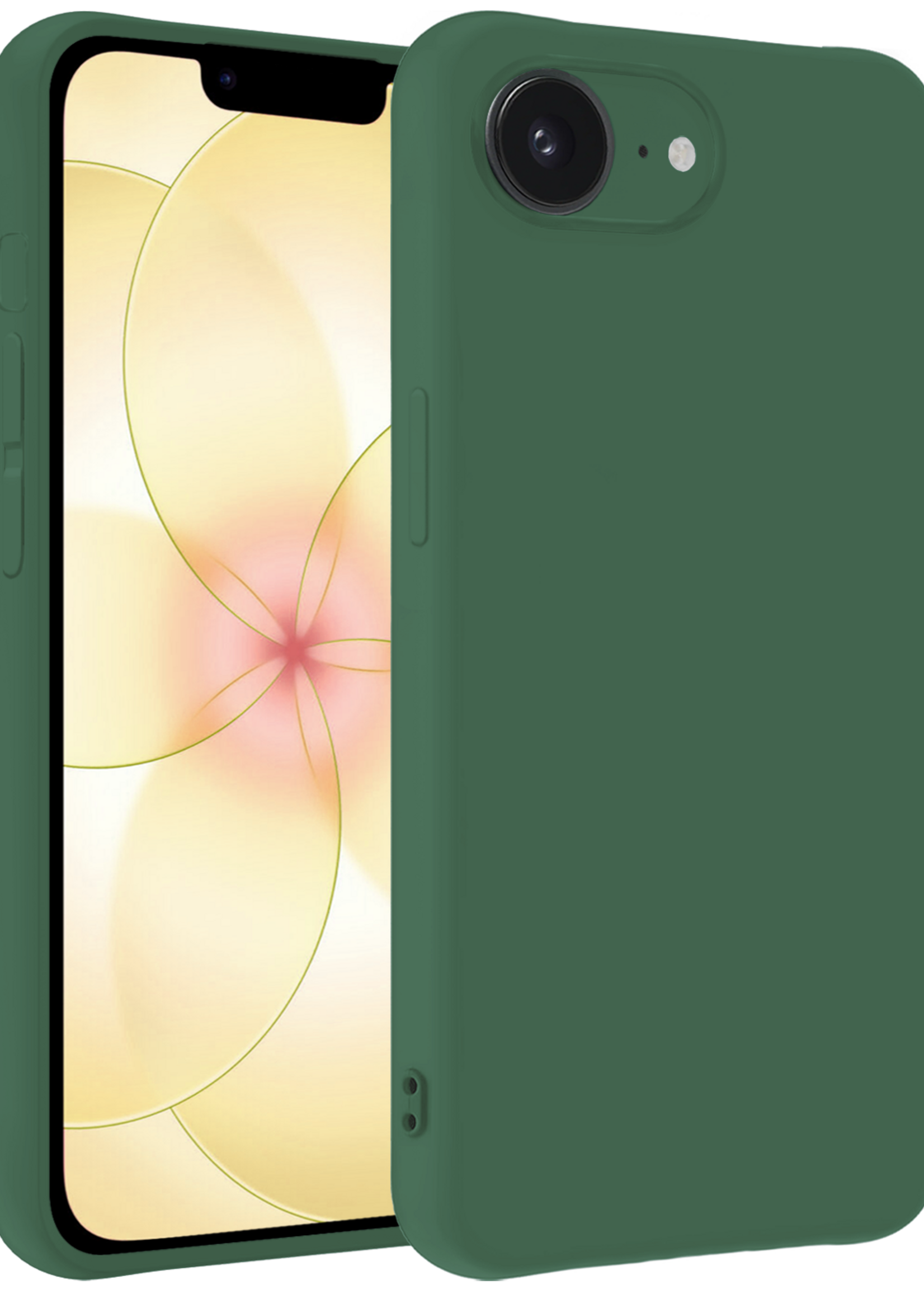 LUQ LUQ iPhone 17e Hoesje Siliconen - Donkergroen