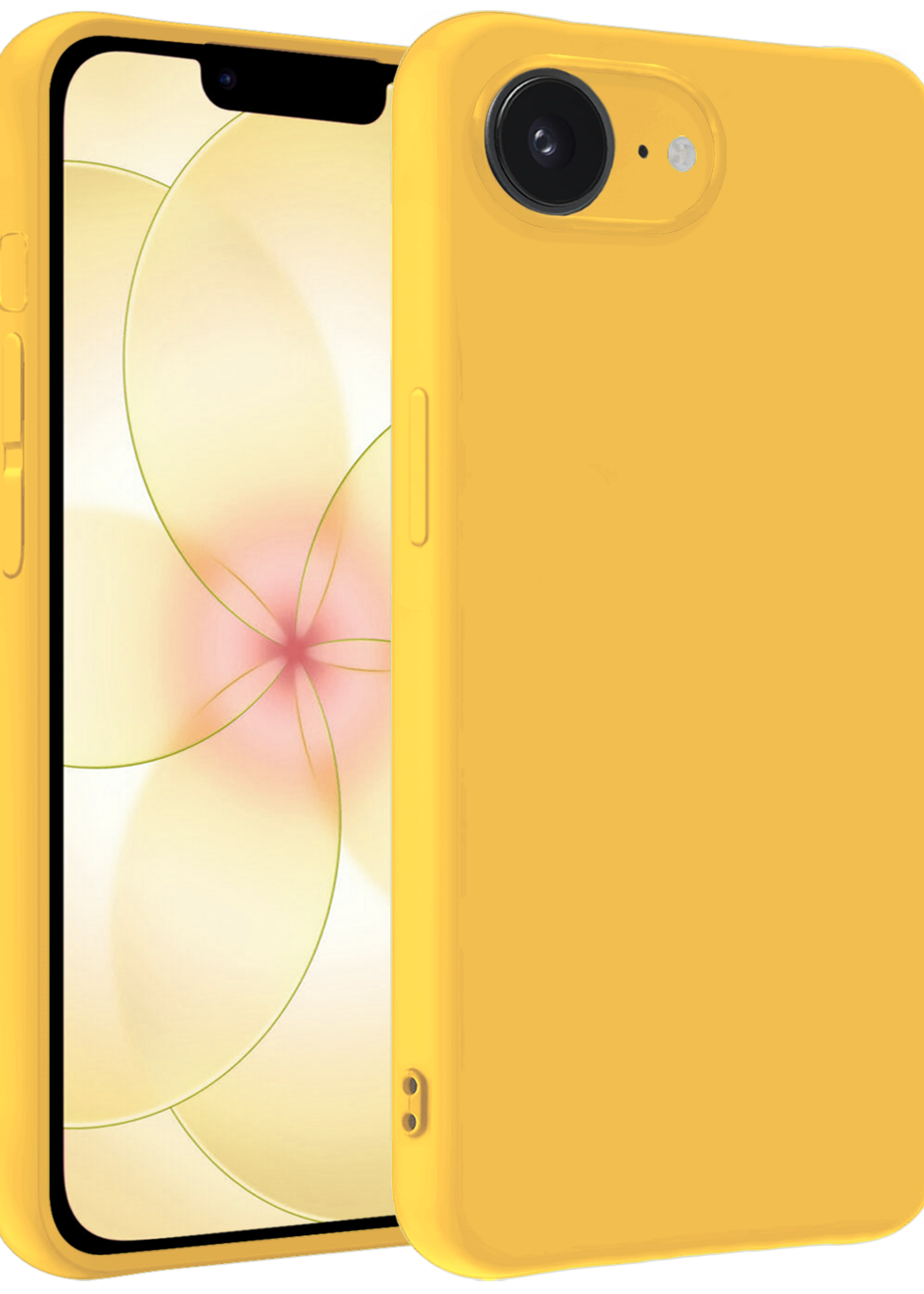 LUQ LUQ iPhone 17e Hoesje Siliconen - Geel