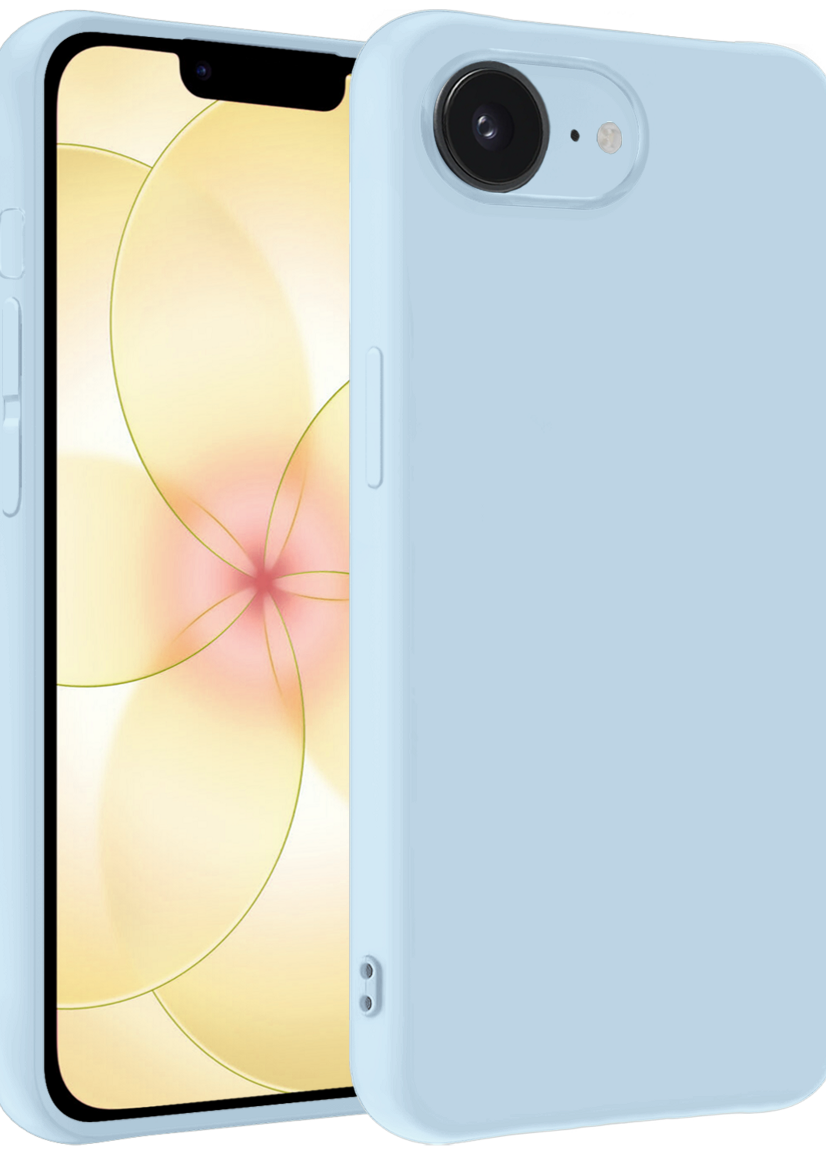 LUQ LUQ iPhone 17e Hoesje Siliconen - Lichtblauw