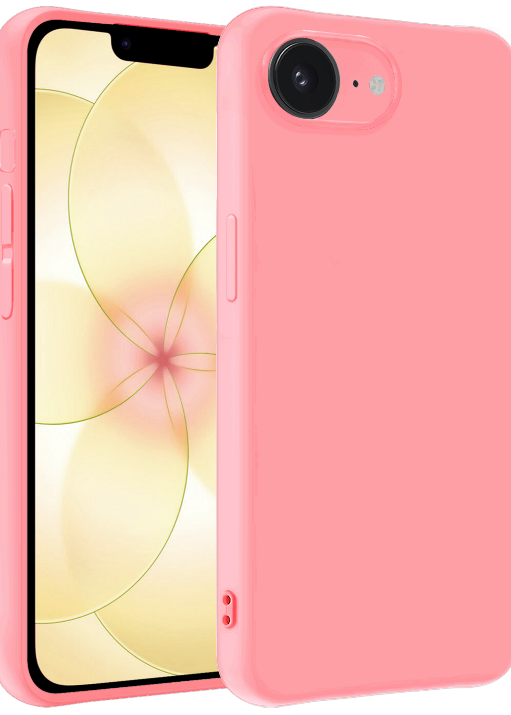 LUQ LUQ iPhone 17e Hoesje Siliconen - Lichtroze