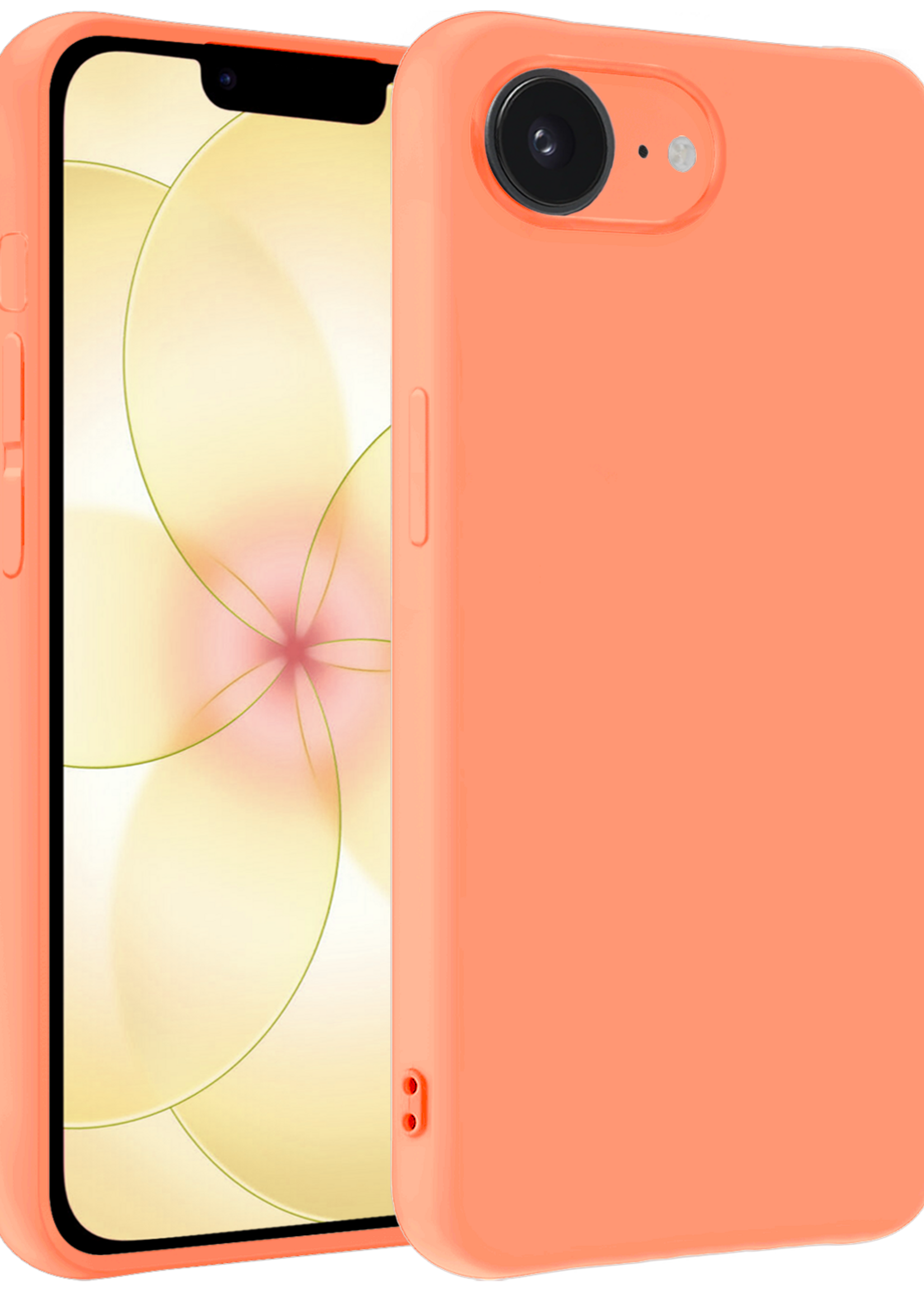 LUQ LUQ iPhone 17e Hoesje Siliconen - Perzik