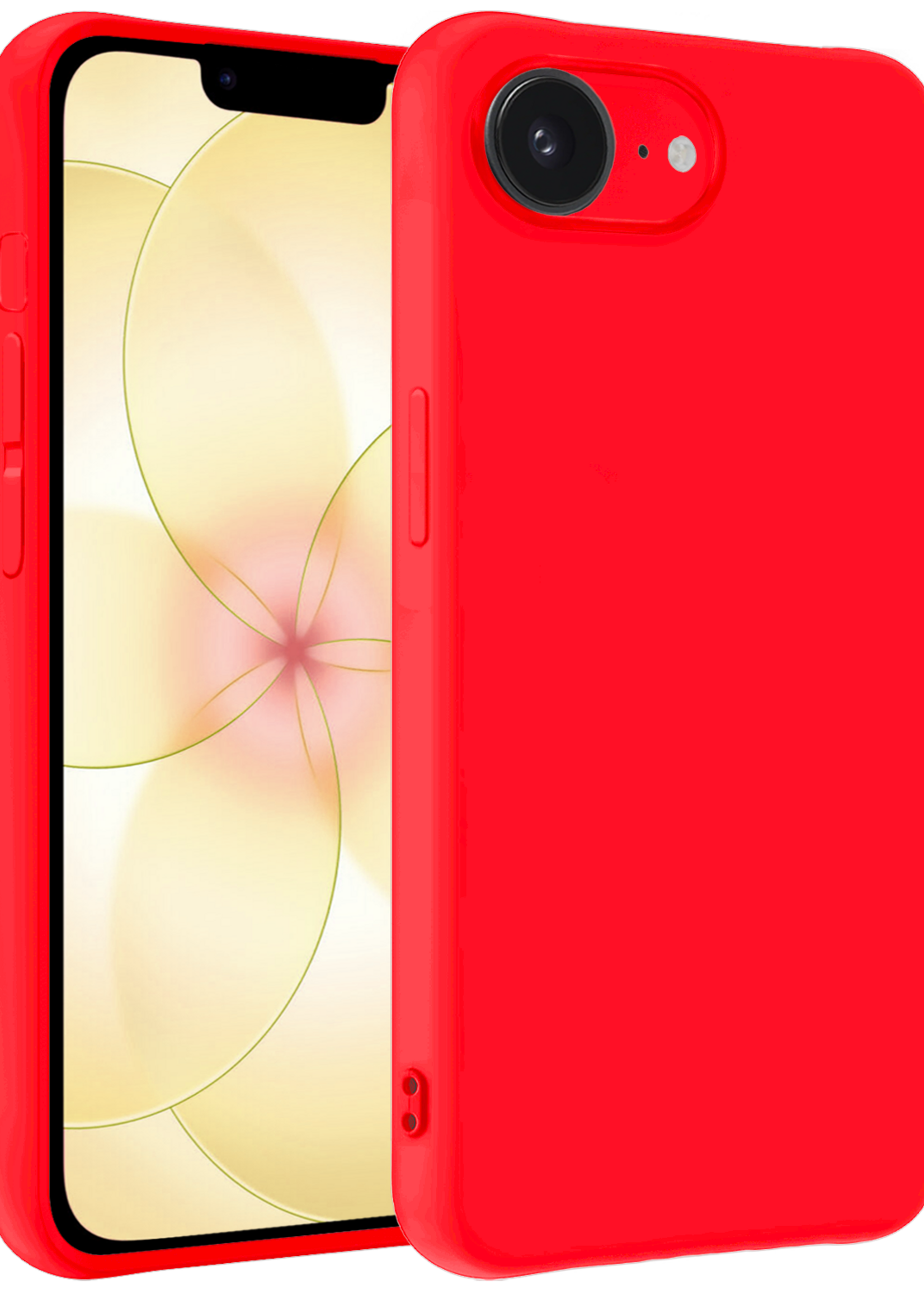 LUQ LUQ iPhone 17e Hoesje Siliconen - Rood