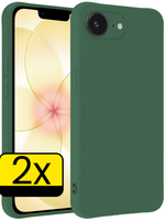 LUQ LUQ iPhone 17e Hoesje Siliconen - Donkergroen - 2 PACK