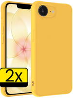 LUQ LUQ iPhone 17e Hoesje Siliconen - Geel - 2 PACK