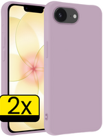 LUQ LUQ iPhone 17e Hoesje Siliconen - Lila - 2 PACK