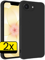 LUQ LUQ iPhone 17e Hoesje Siliconen - Zwart - 2 PACK