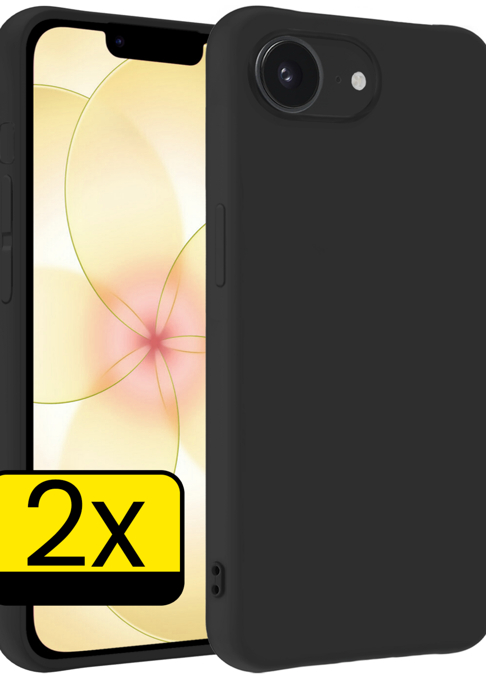 LUQ LUQ iPhone 17e Hoesje Siliconen - Zwart - 2 PACK