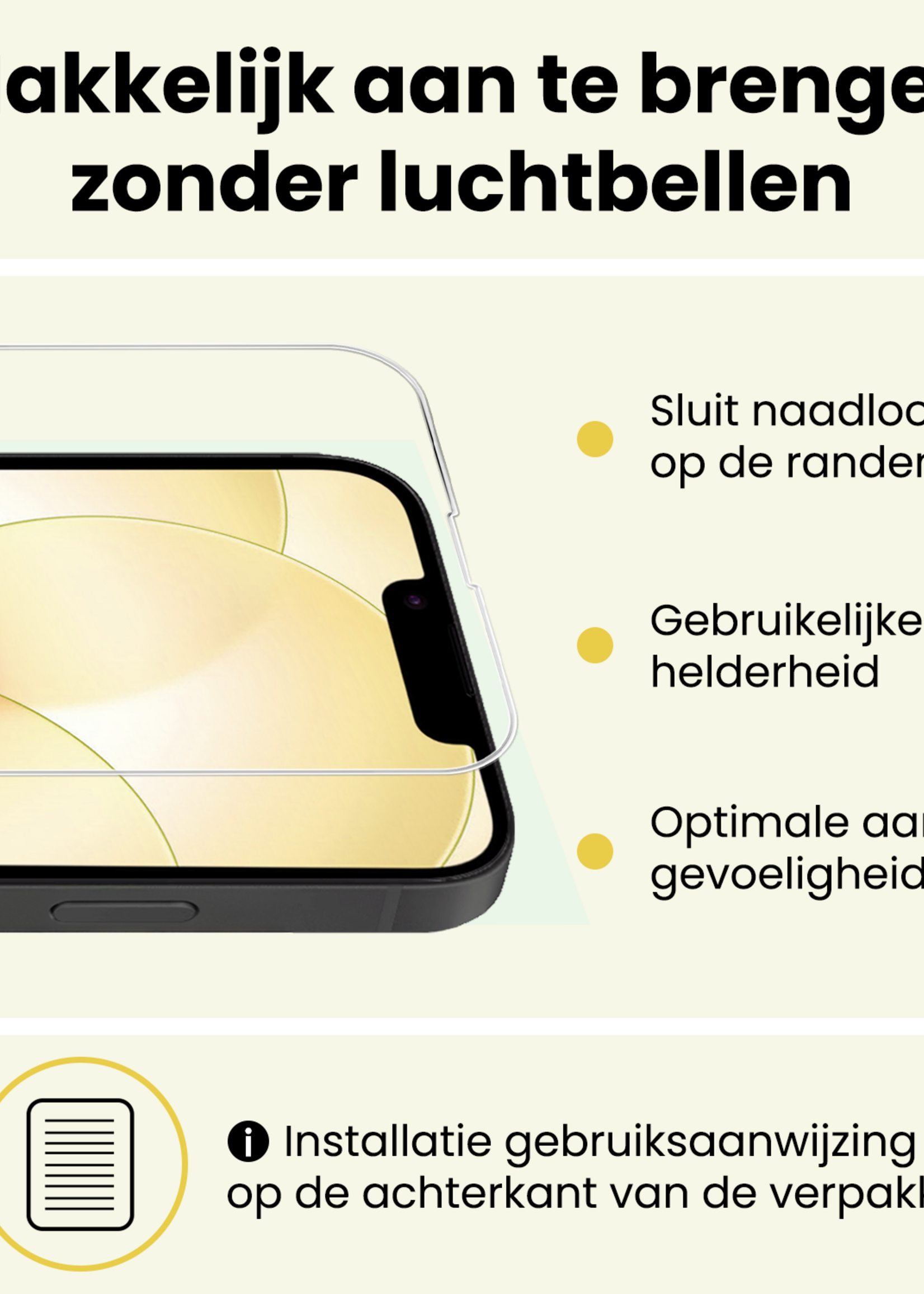 LUQ LUQ iPhone 17e Hoesje Siliconen Met Screenprotector Met Dichte Notch - Donkerblauw