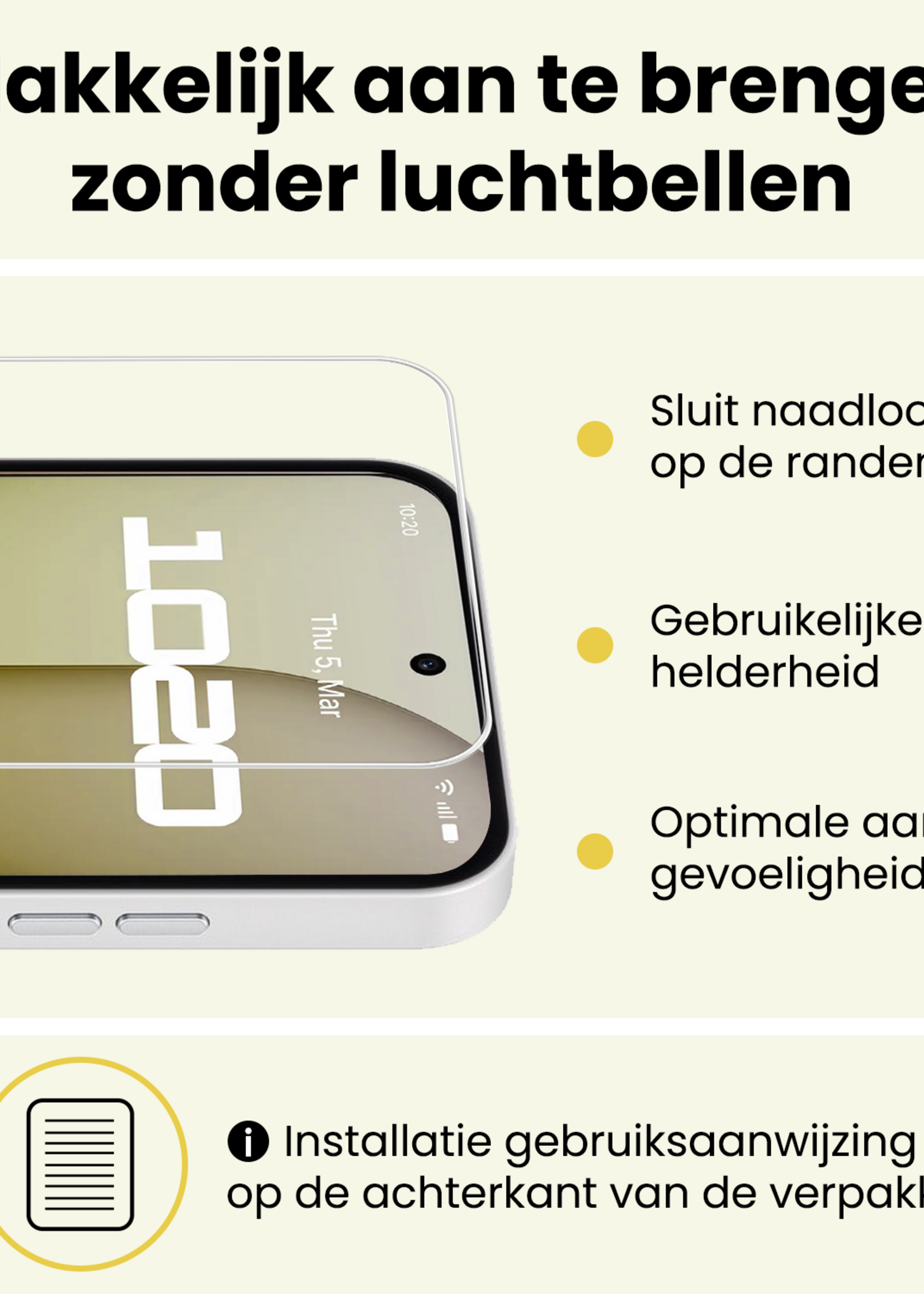 LUQ LUQ Nothing Phone (4a) Screenprotector Glas  - 3 PACK