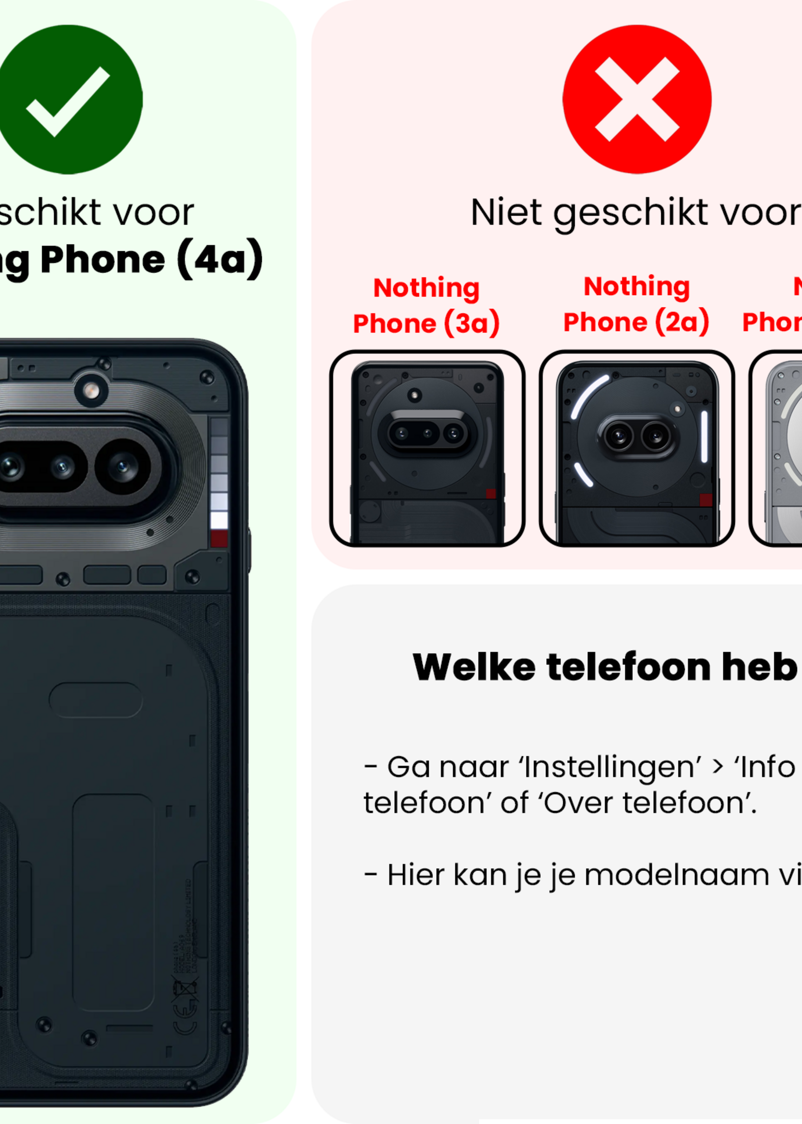 LUQ LUQ Nothing Phone (4a) Screenprotector Glas  - 3 PACK