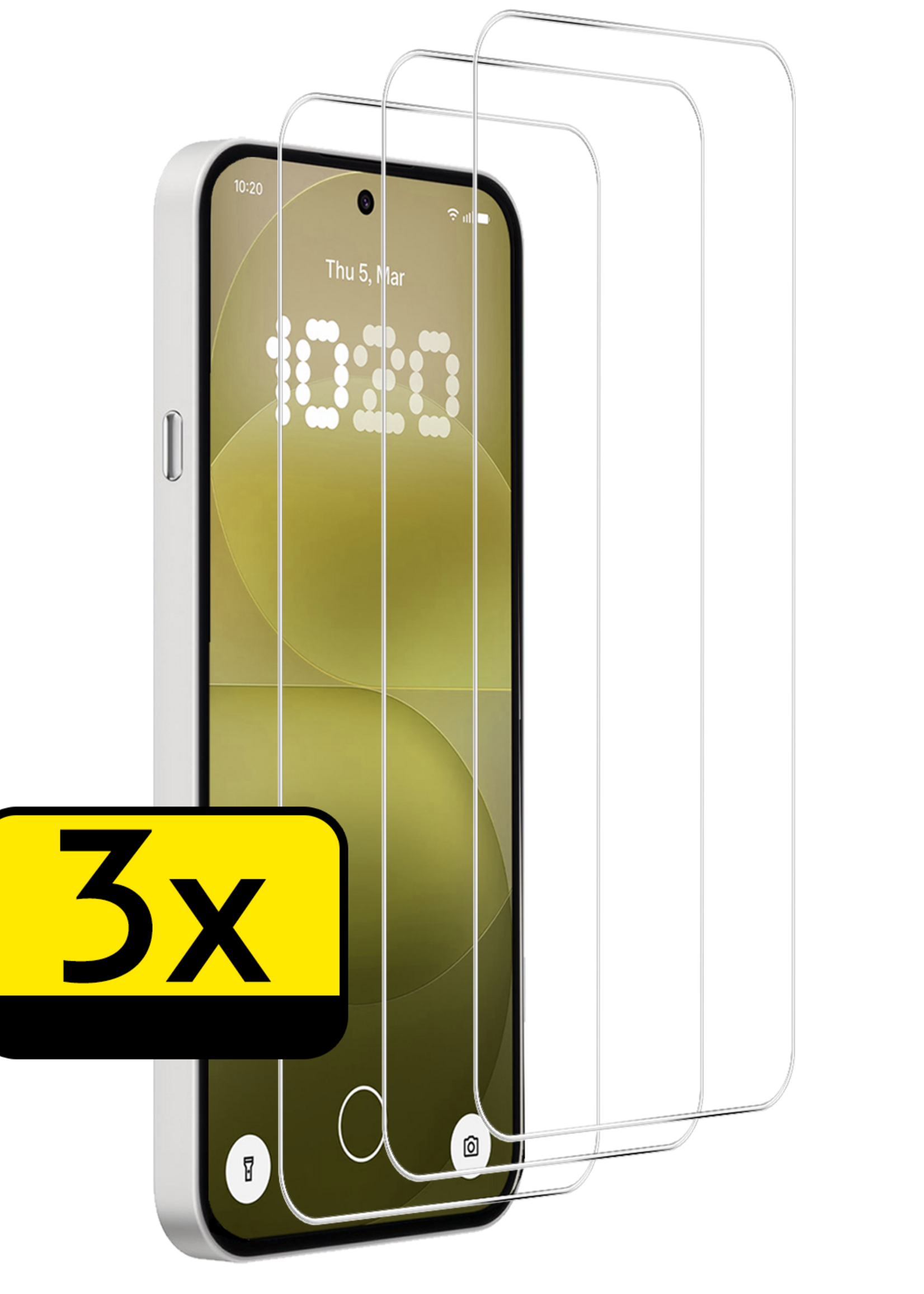 LUQ LUQ Nothing Phone (4a) Pro Screenprotector Glas  - 3 PACK