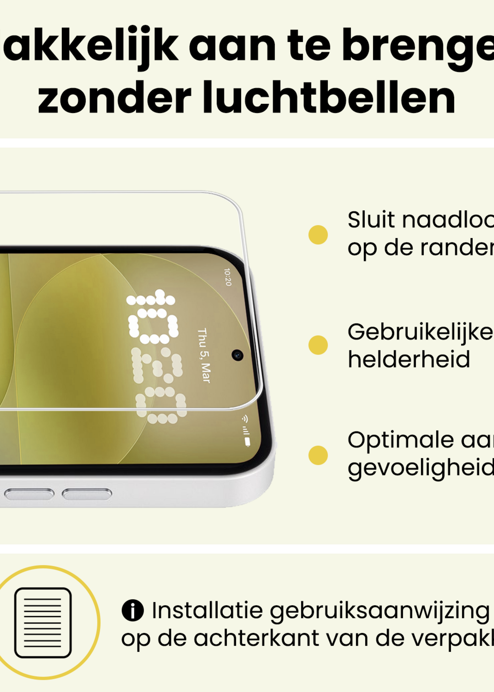 LUQ LUQ Nothing Phone (4a) Pro Screenprotector Glas  - 3 PACK