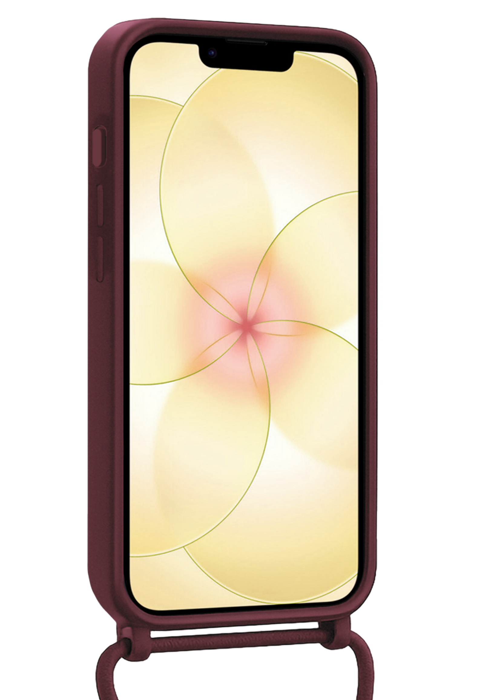 LUQ LUQ iPhone 17e Hoesje Pashouder met Koord - Aubergine