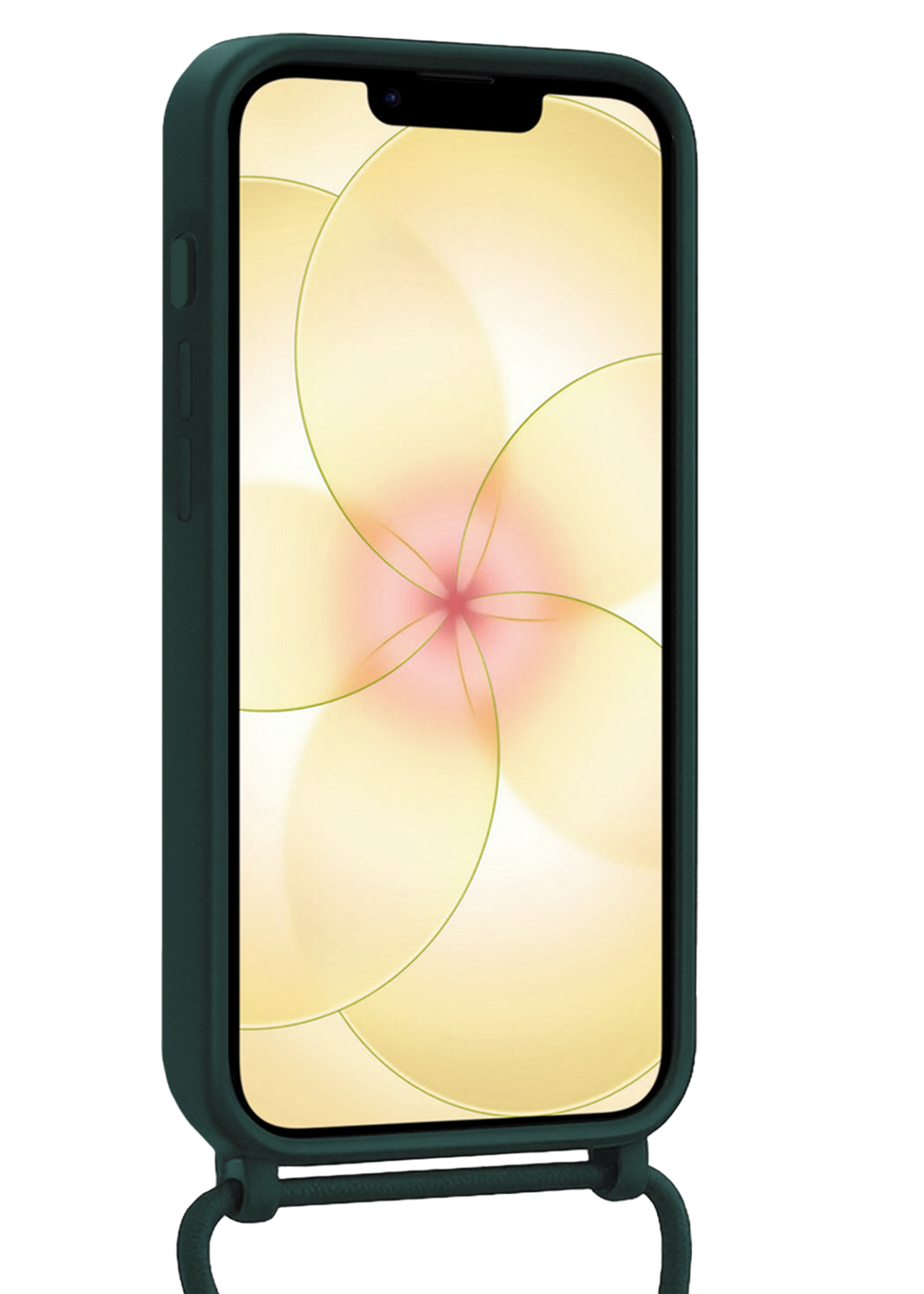 LUQ LUQ iPhone 17e Hoesje Pashouder met Koord - Donkergroen