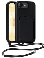 LUQ LUQ iPhone 17e Hoesje Pashouder met Koord - Zwart