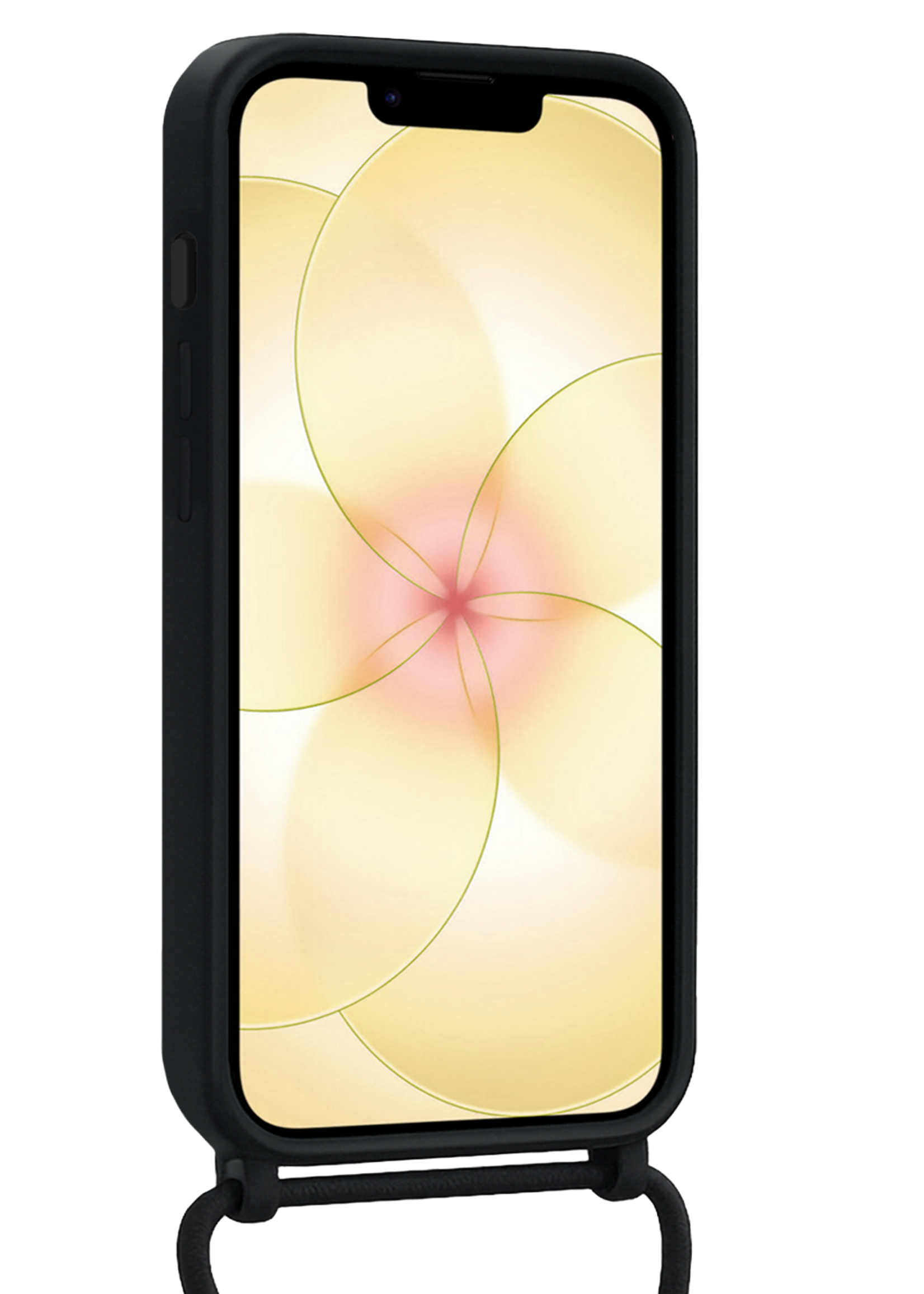 LUQ LUQ iPhone 17e Hoesje Pashouder met Koord Met 2x Screenprotector - Zwart
