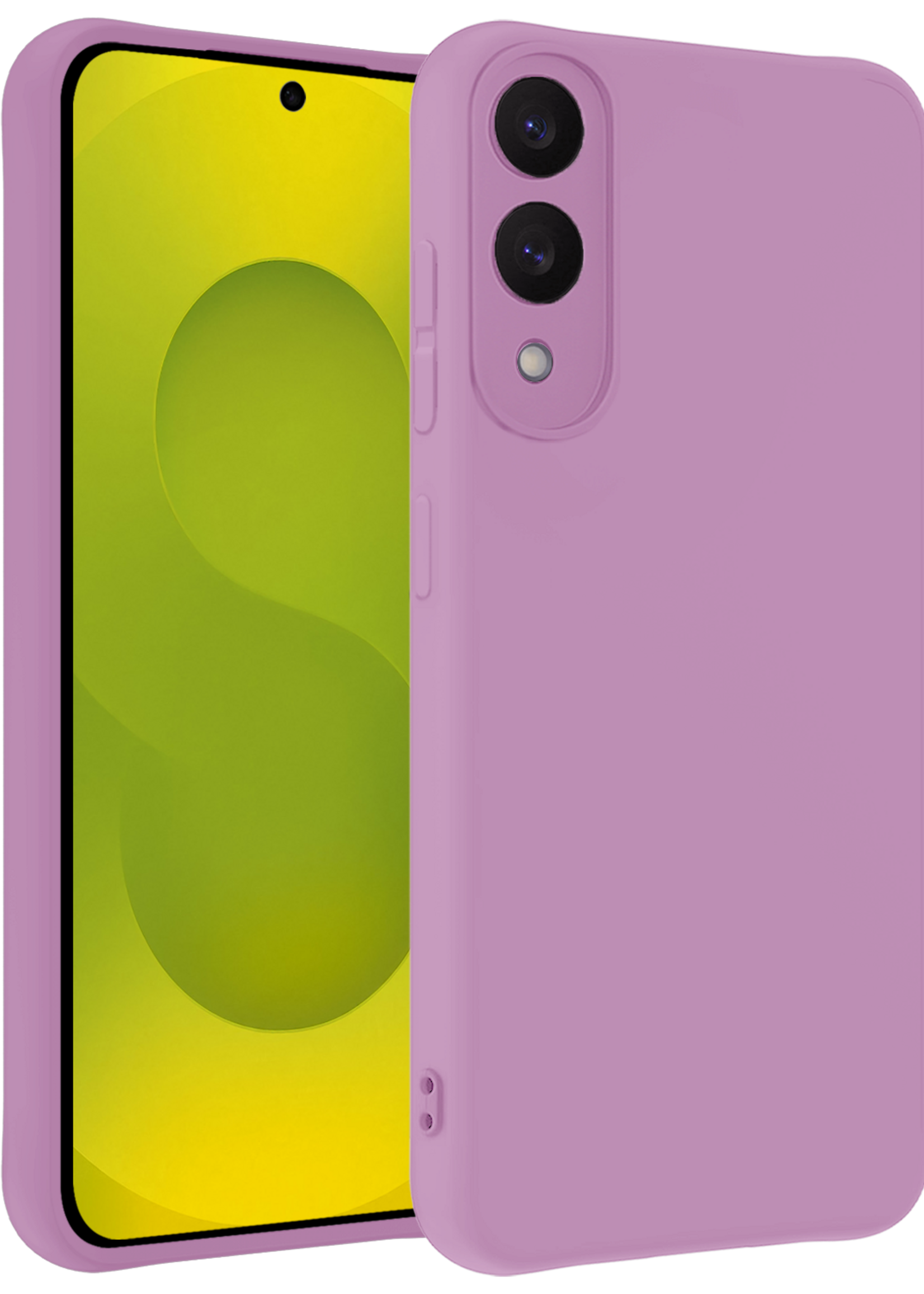LUQ LUQ Samsung Galaxy S25 Edge Hoesje Siliconen - Lila
