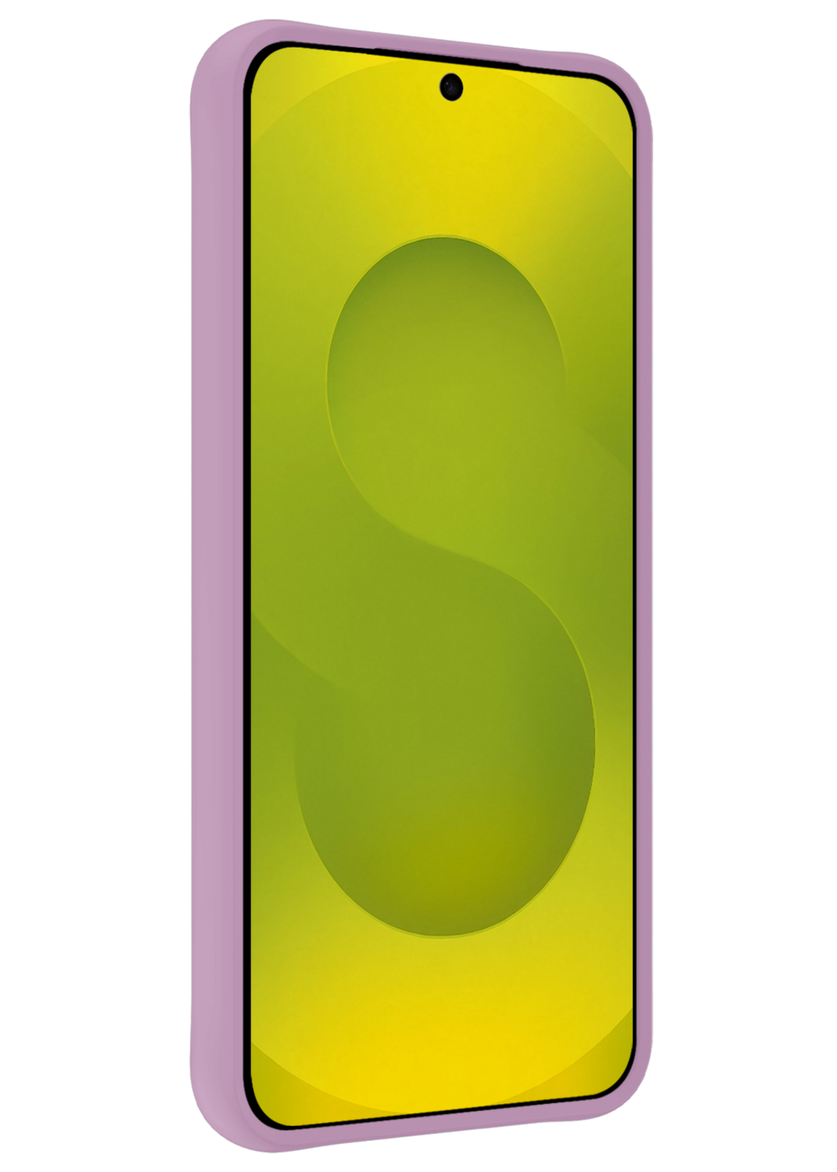 LUQ LUQ Samsung Galaxy S25 Edge Hoesje Siliconen Met Screenprotector - Lila