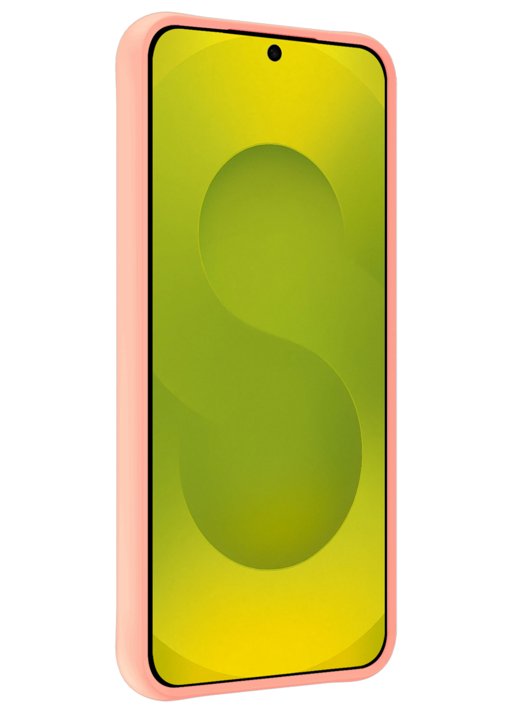 LUQ LUQ Samsung Galaxy S25 Edge Hoesje Siliconen Met Screenprotector - Lichtroze